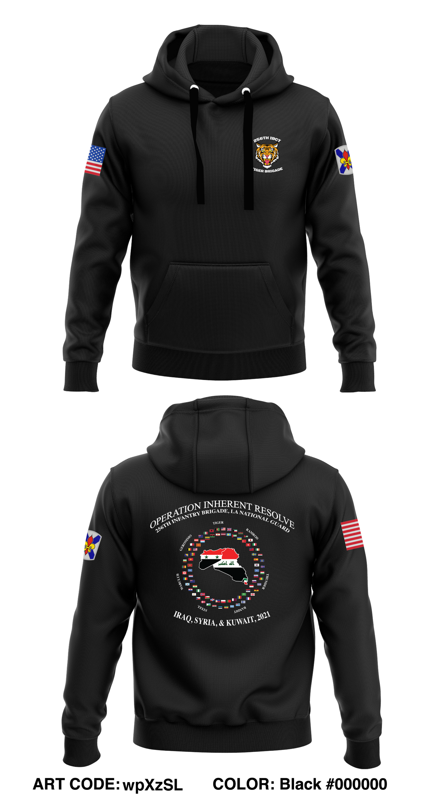 LANG 256th IBCT Store 1  Core Men's Hooded Performance Sweatshirt - wpXzSL