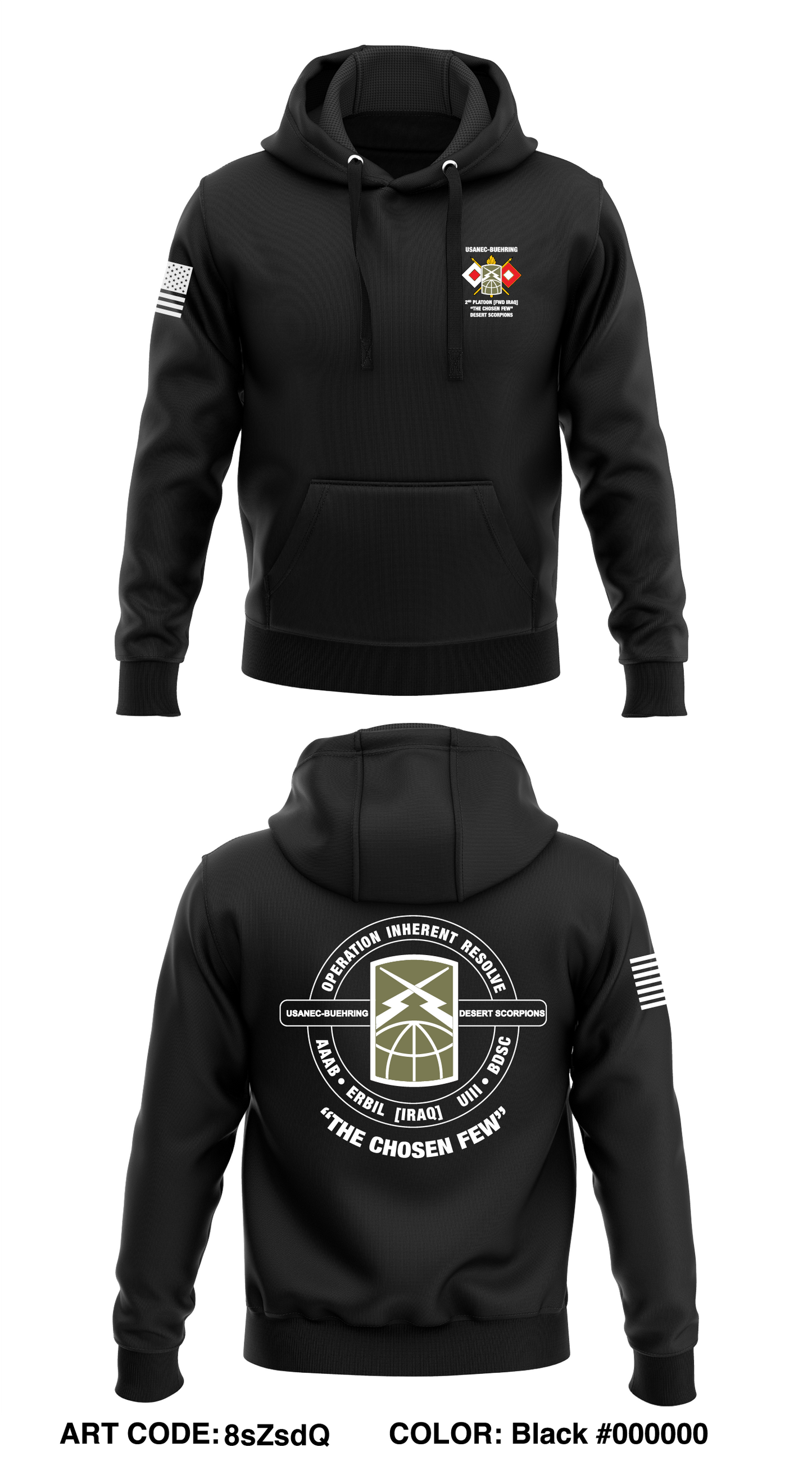 16TH TSB, 54TH SB, USANEC-B 2nd PLT Store 1  Core Men's Hooded Performance Sweatshirt - 8sZsdQ