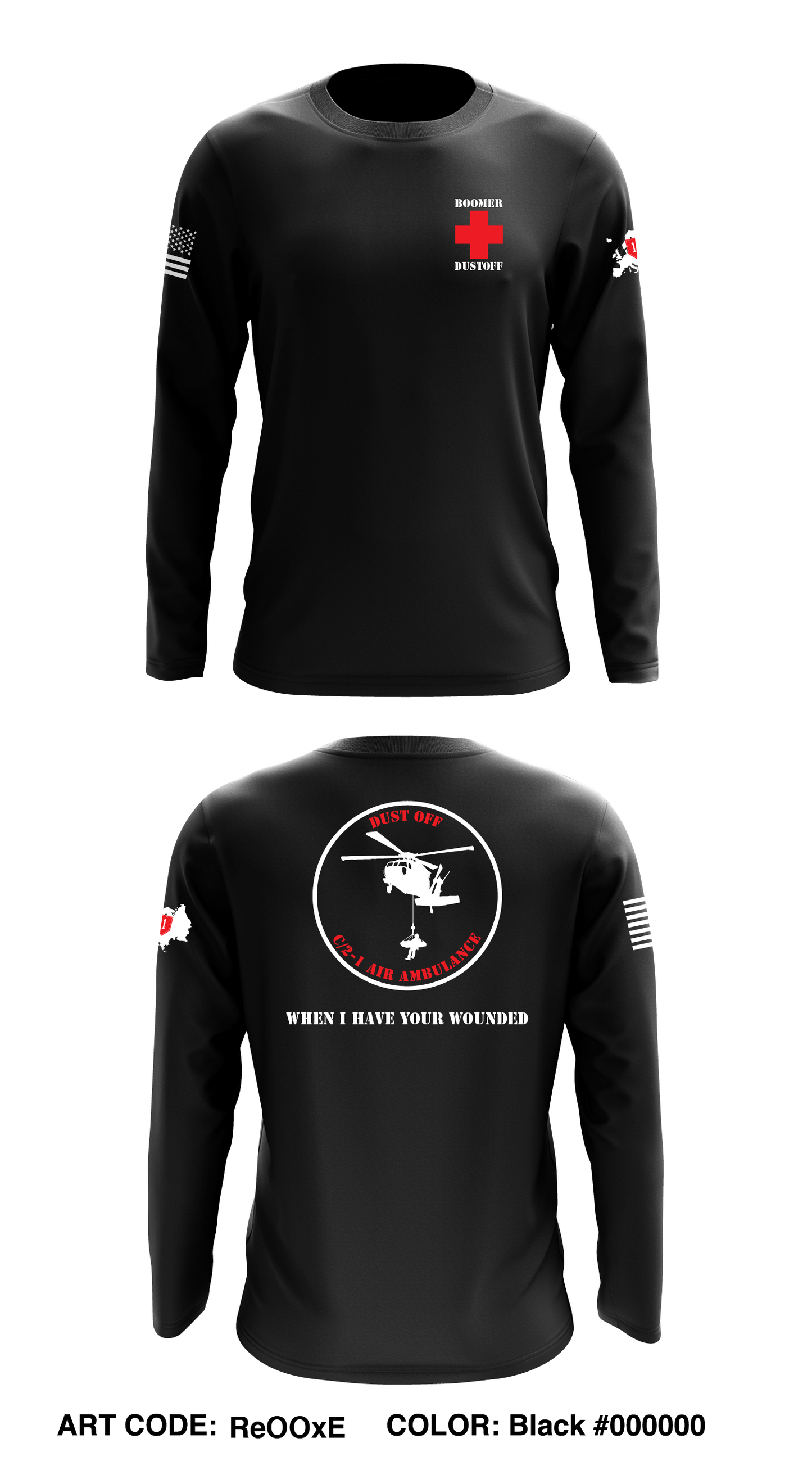 C/2-1 Boomer MEDEVAC Store 1 Core Men's LS Performance Tee - ReOOxE