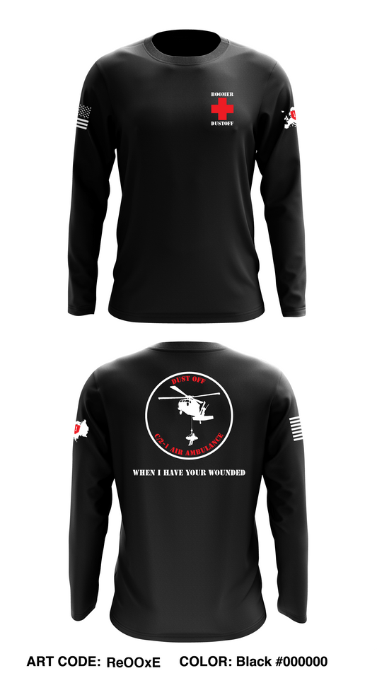C/2-1 Boomer MEDEVAC Store 1 Core Men's LS Performance Tee - ReOOxE