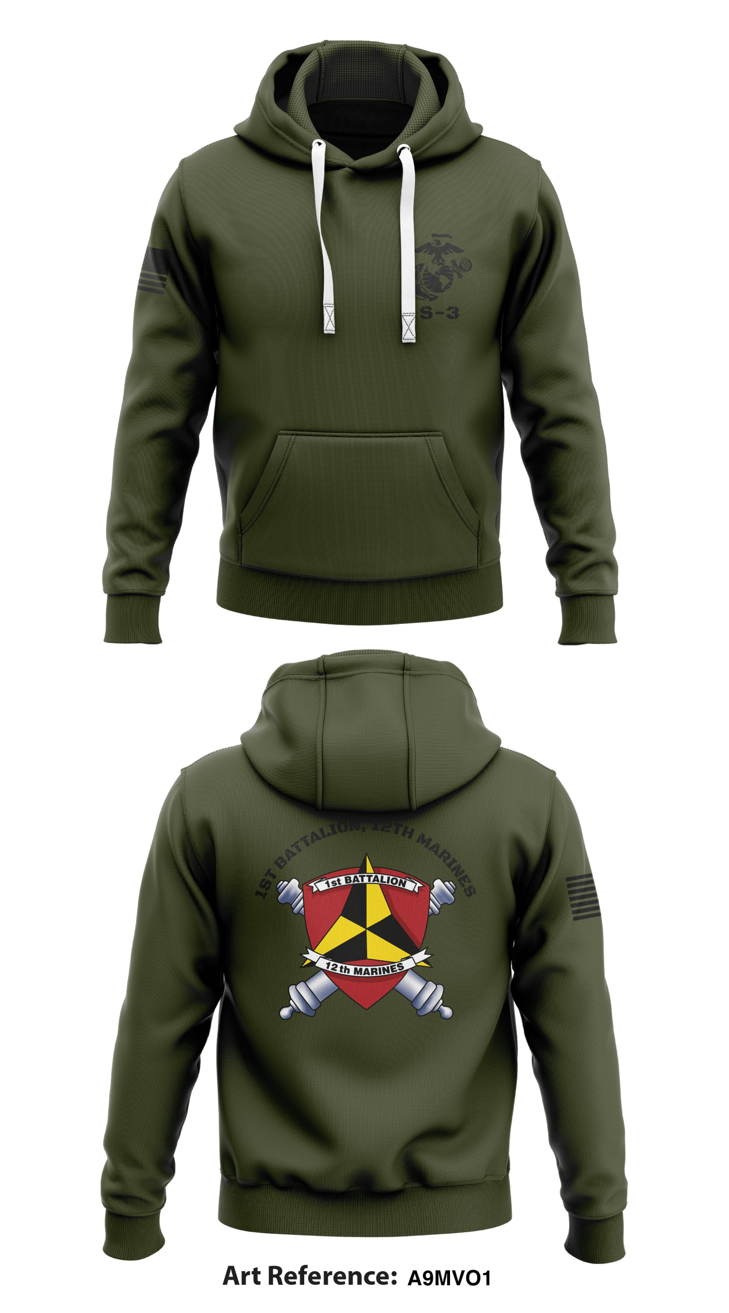 1st Battalion, 12th Marines Store 1  Core Men's Hooded Performance Sweatshirt - A9mvo1