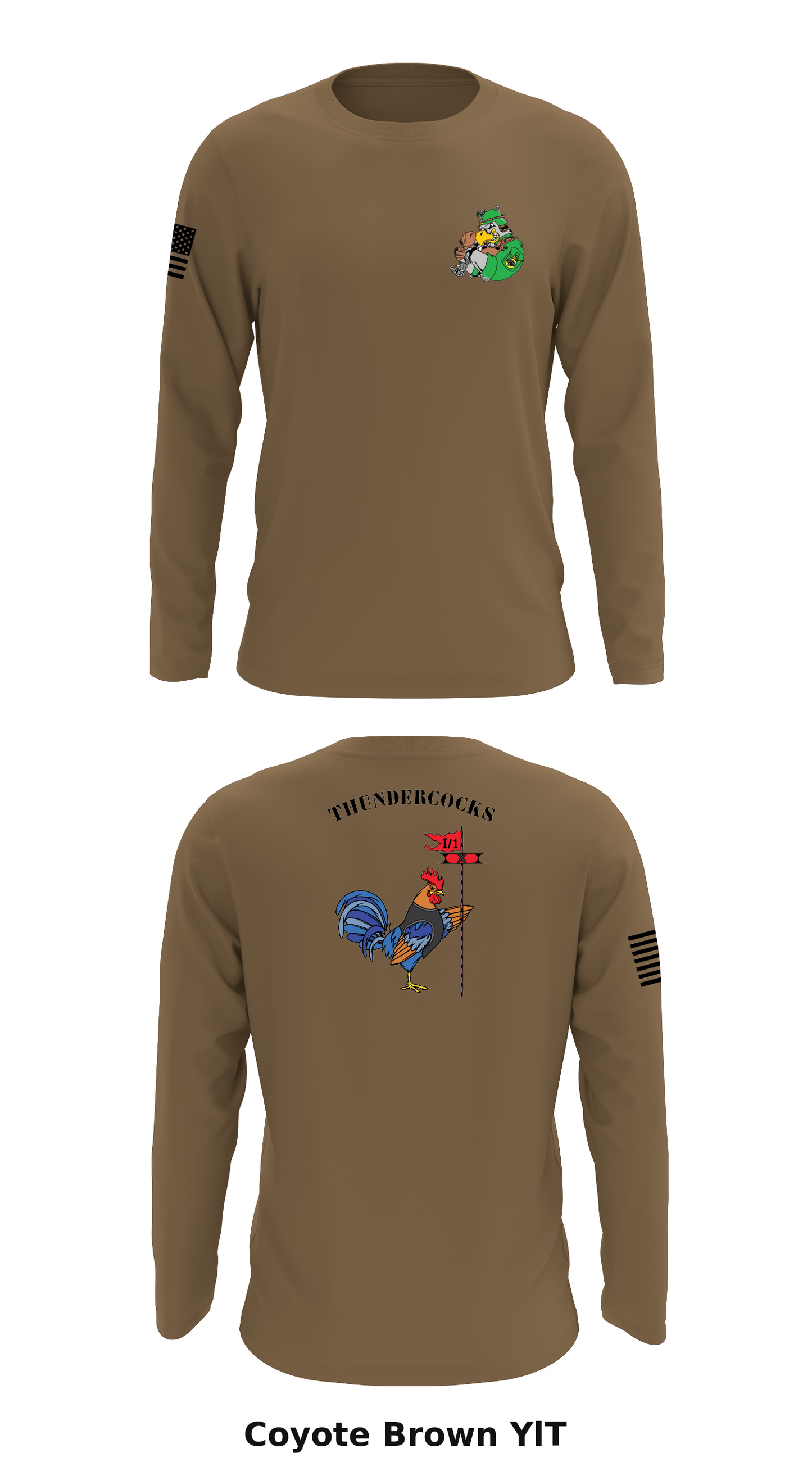 1ST PLATOON IRONHAWK TROOP STORE 1 Core Men's LS Performance Tee - YlT