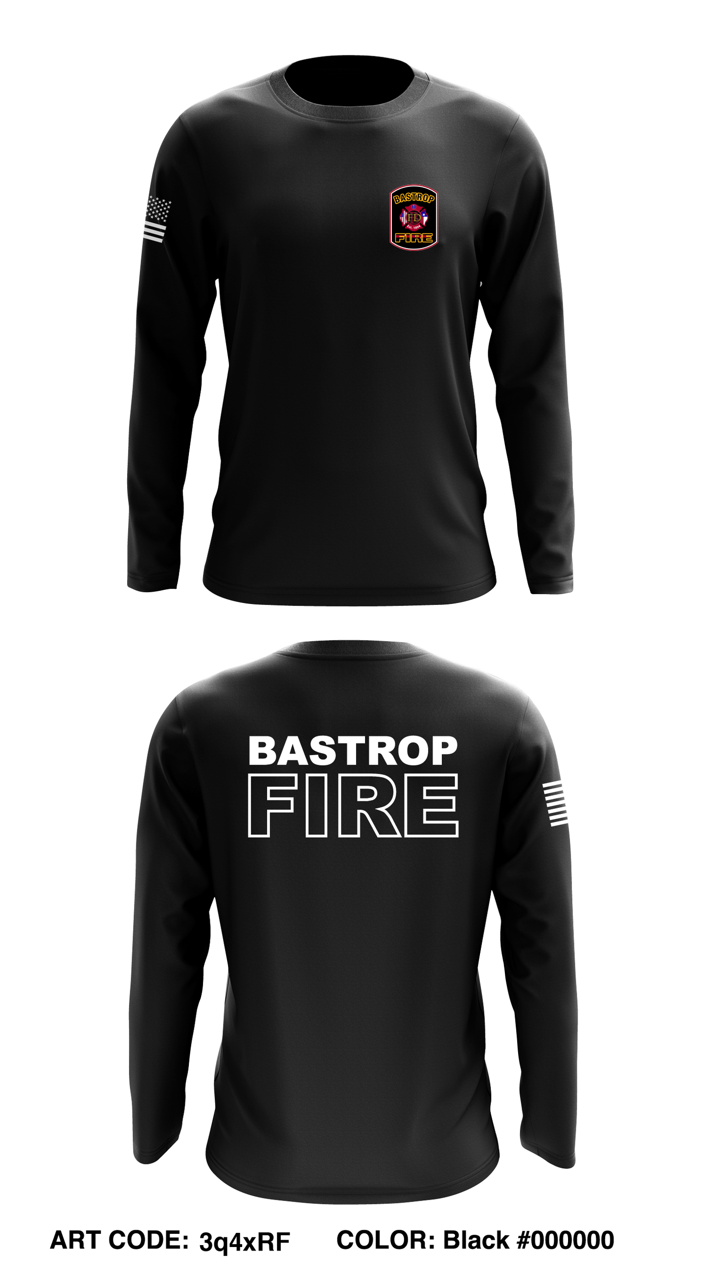 Bastrop Fire Store 1 Core Men's LS Performance Tee - 3q4xRF