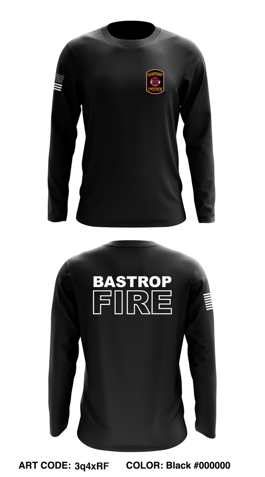 Bastrop Fire Store 1 Core Men's LS Performance Tee - 3q4xRF