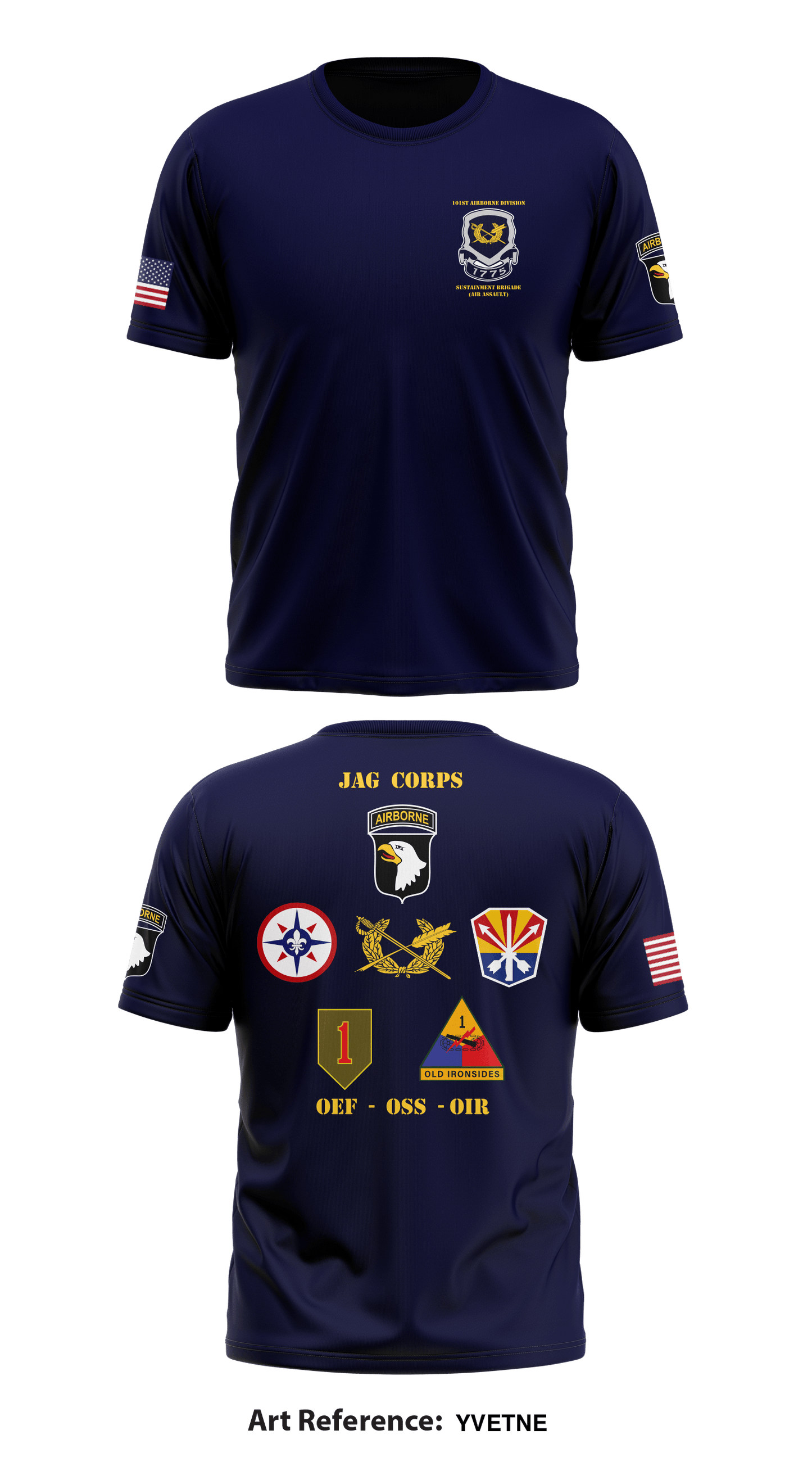 101st Division Sustainment Brigade JAG Store 1 Core Men's SS Performance Tee - 7hDJ8s