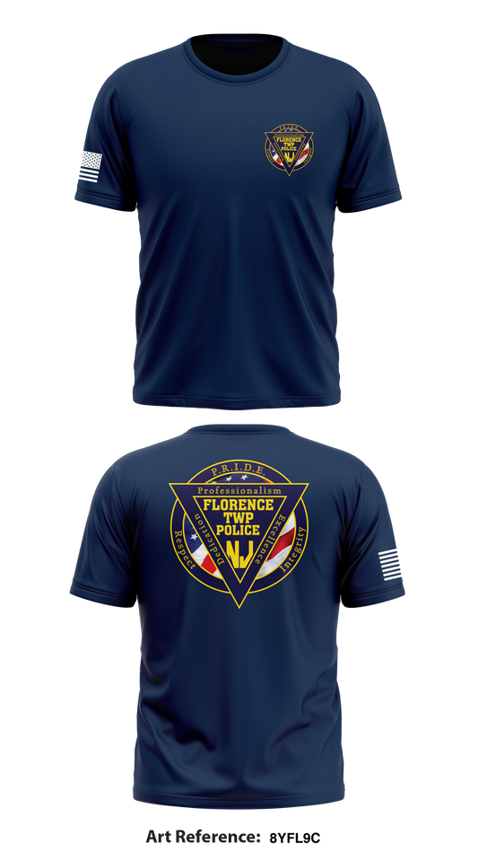 Florence Twp Police Dept Store 1 Core Men's SS Performance Tee - 8YfL9C