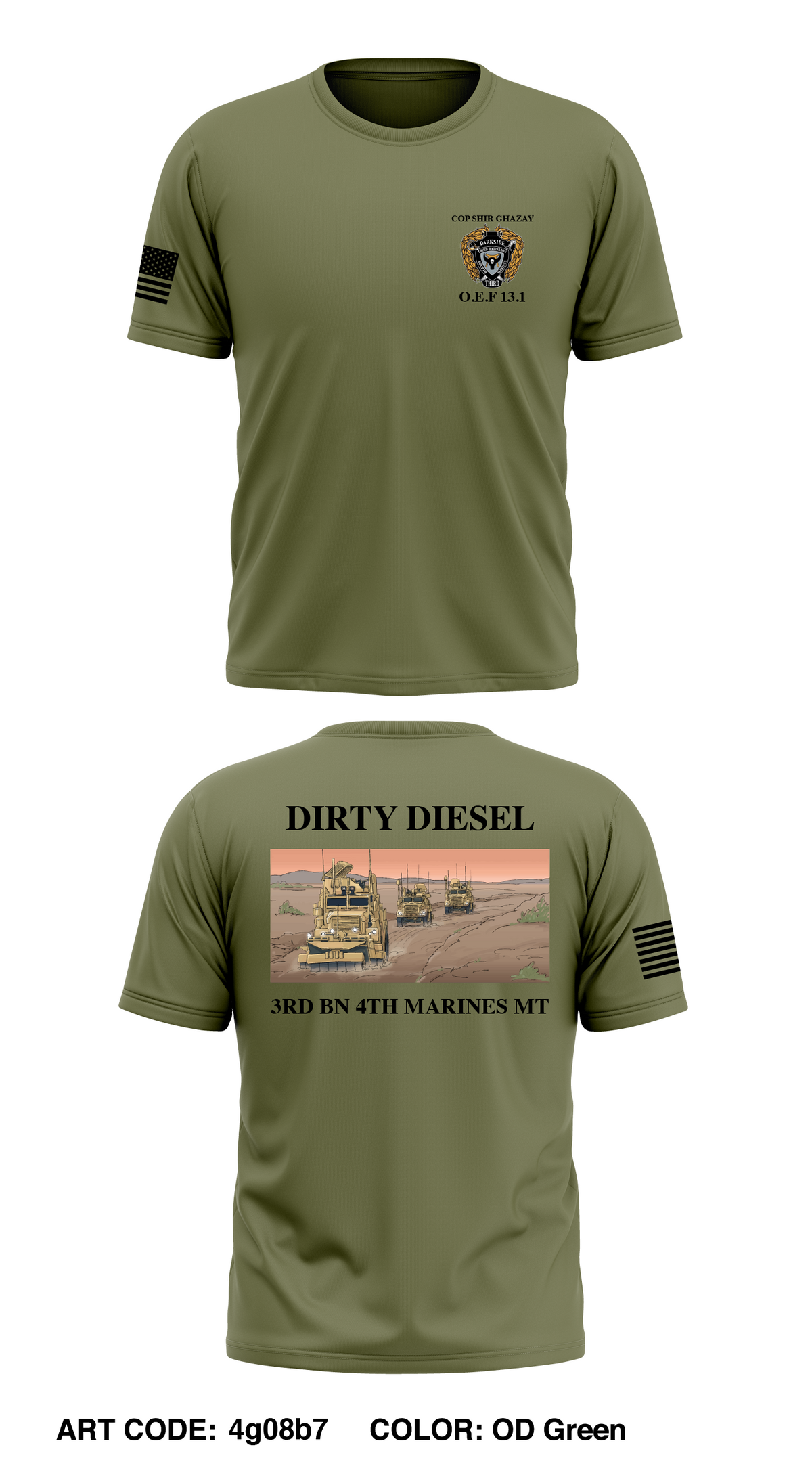 Third BN, 4th Marines  Store 1 Core Men's SS Performance Tee - 4g08b7