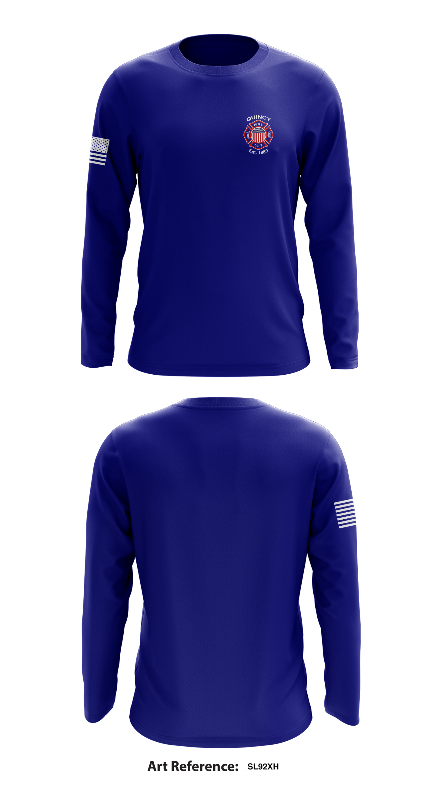 QUINCY FIRE DEPT Store 1 Core Men's LS Performance Tee - SL92XH