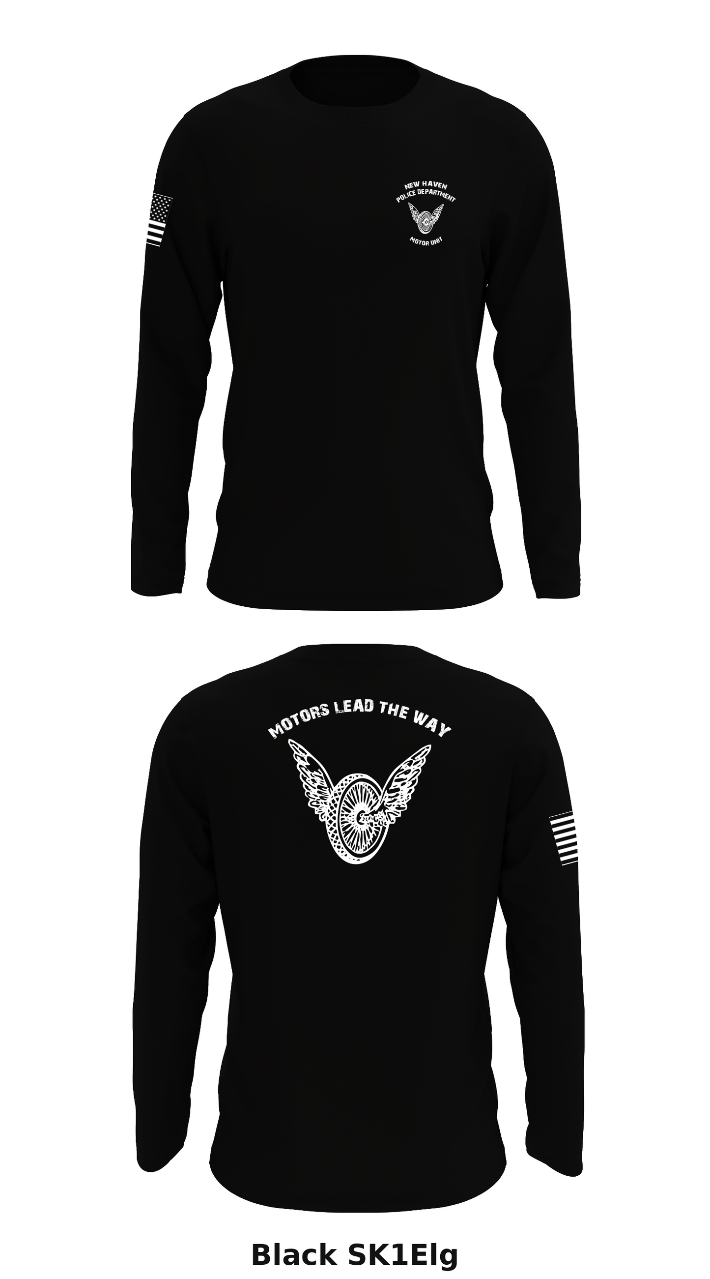 New Haven Police Motor Unit Store 1 Core Men's LS Performance Tee - SK1Elg