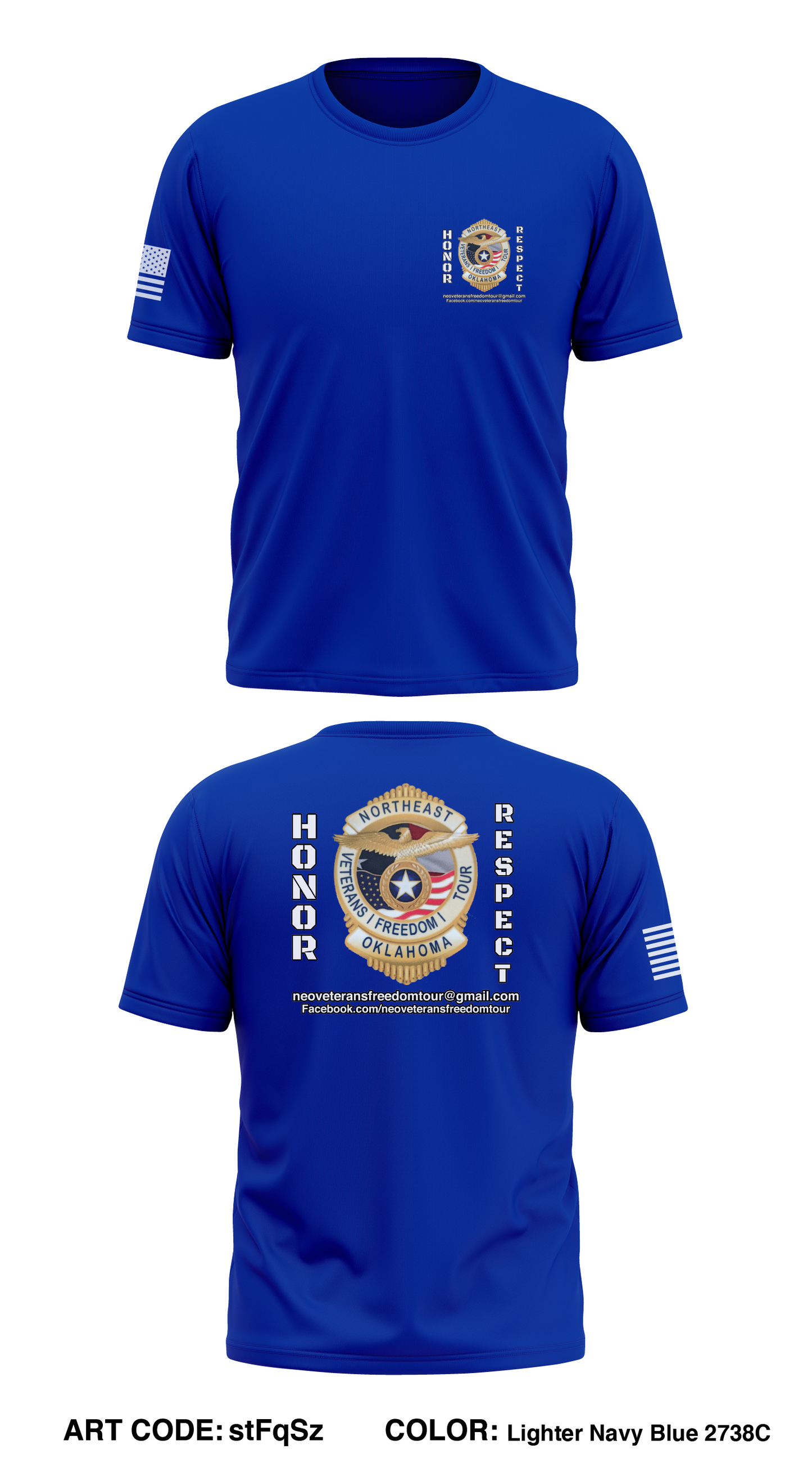 Northeast Oklahoma Veterans Freedom Tour Store 1 Core Men's SS Performance Tee - stFqSz