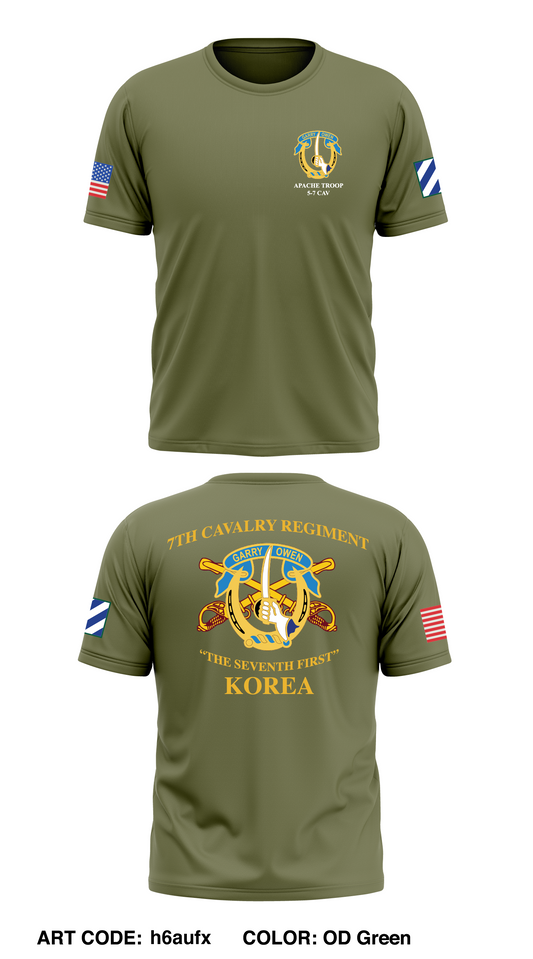Apache troop 5th squadron 7th cavalry regiment Store 1 Core Men's SS Performance Tee - h6aufx