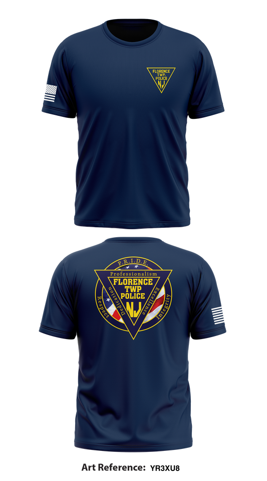Florence Twp Police Dept Store 1 Core Men's SS Performance Tee - YR3Xu8
