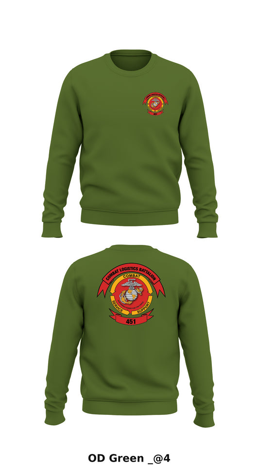 Combat Logistics Battalion 451 Store 1 Core Men's Crewneck Performance Sweatshirt - _@4