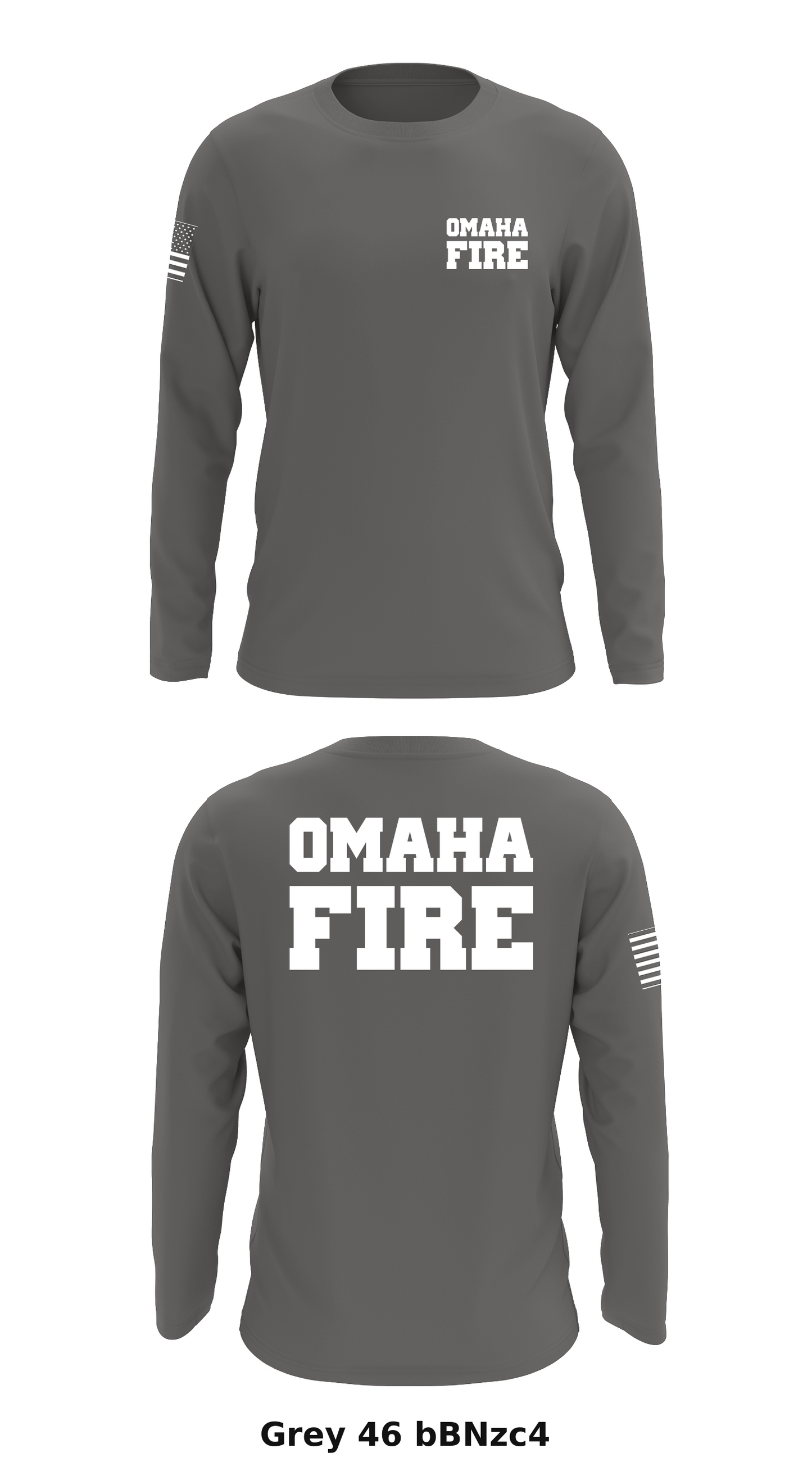 Omaha fire Store 1 Core Men's LS Performance Tee - bBNzc4