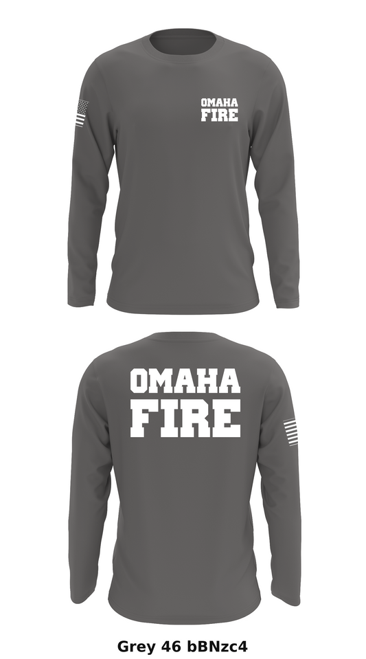 Omaha fire Store 1 Core Men's LS Performance Tee - bBNzc4