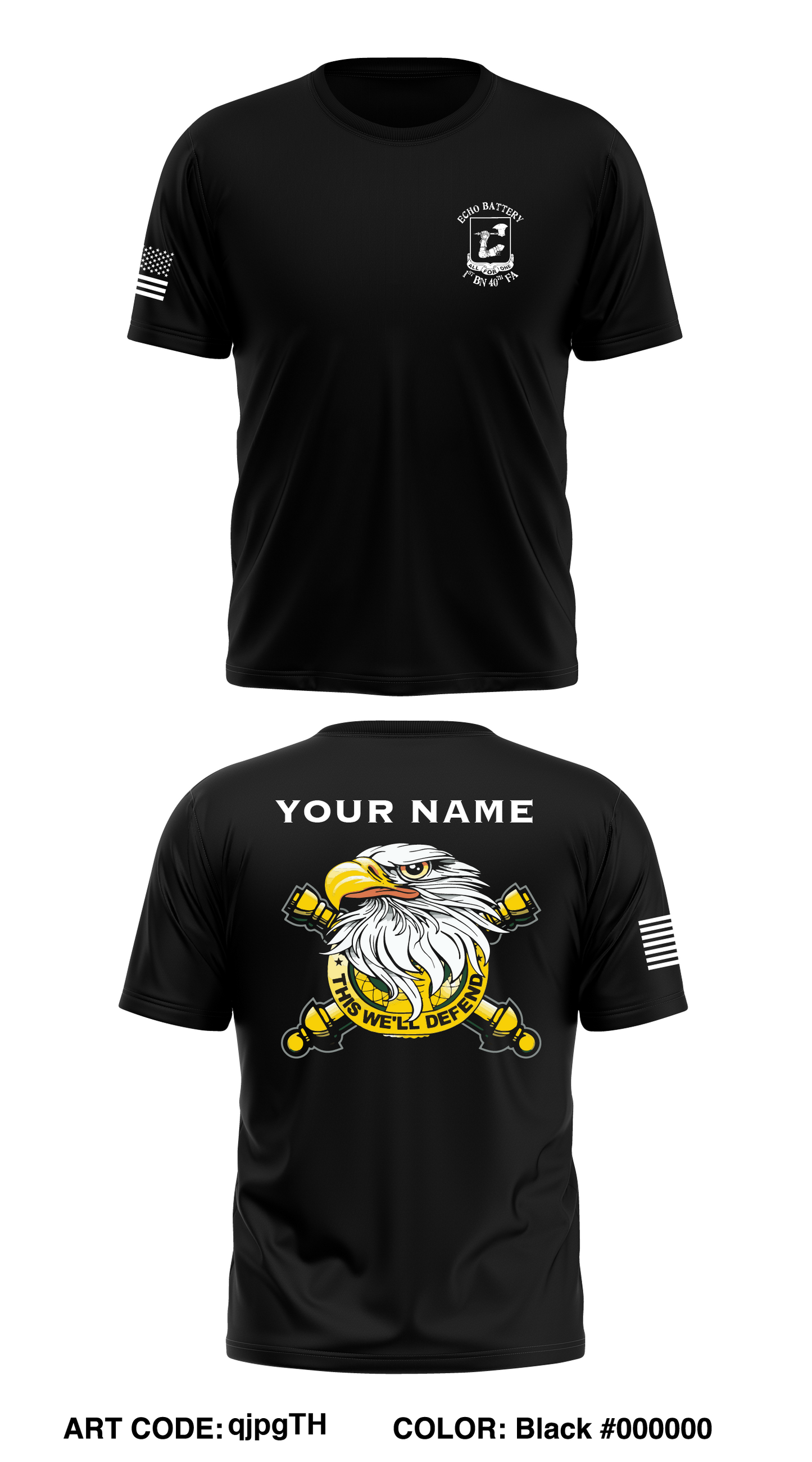 Echo Battery, 1-40th FA BN, 434th FA BDE Store 1 Core Men's SS Performance Tee - qjpgTH