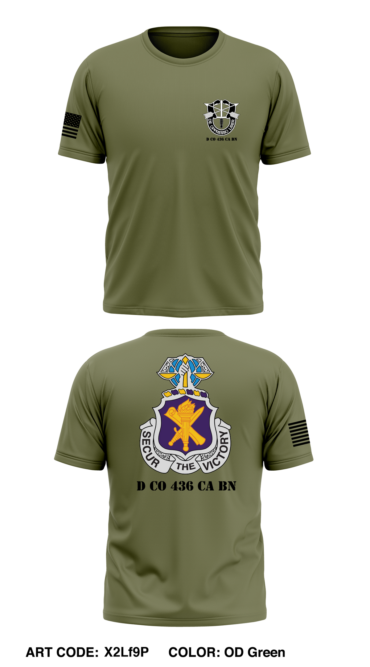 D Co 436 CA Bn  Store 1 Core Men's SS Performance Tee - X2Lf9P