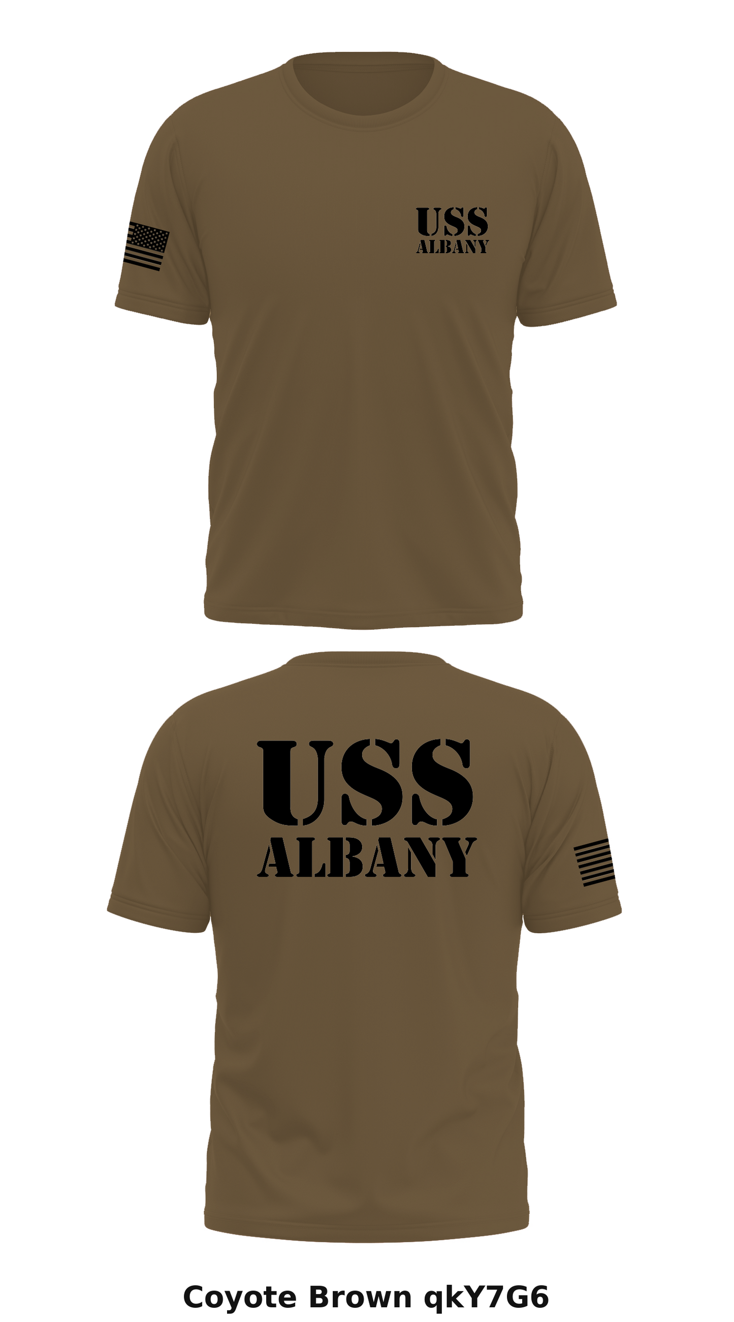 USS Albany Store 1 Core Men's SS Performance Tee - qkY7G6