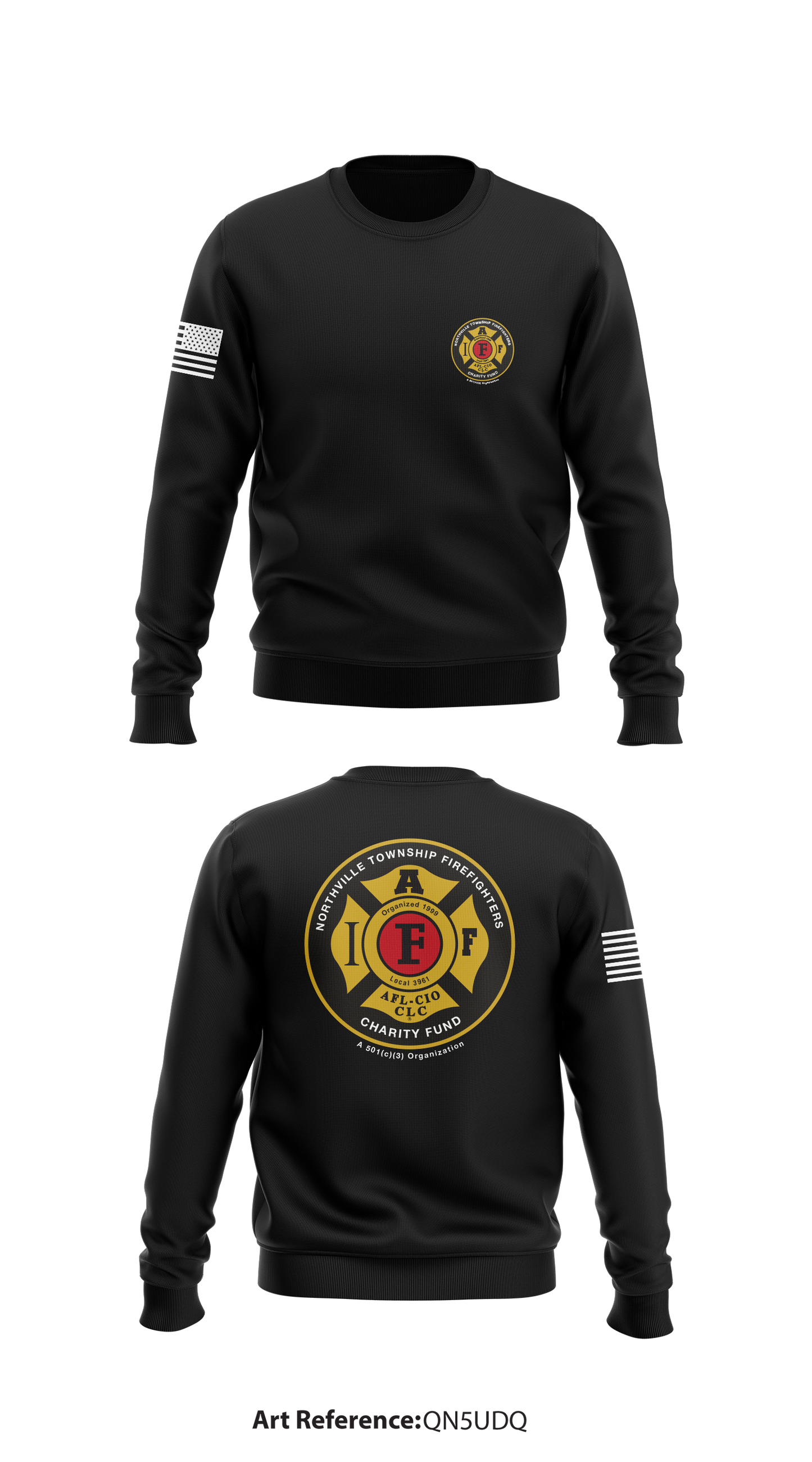 Northville Township Firefighters Charity Fund Store 1 Core Men's Crewneck Performance Sweatshirt - QN5UdQ