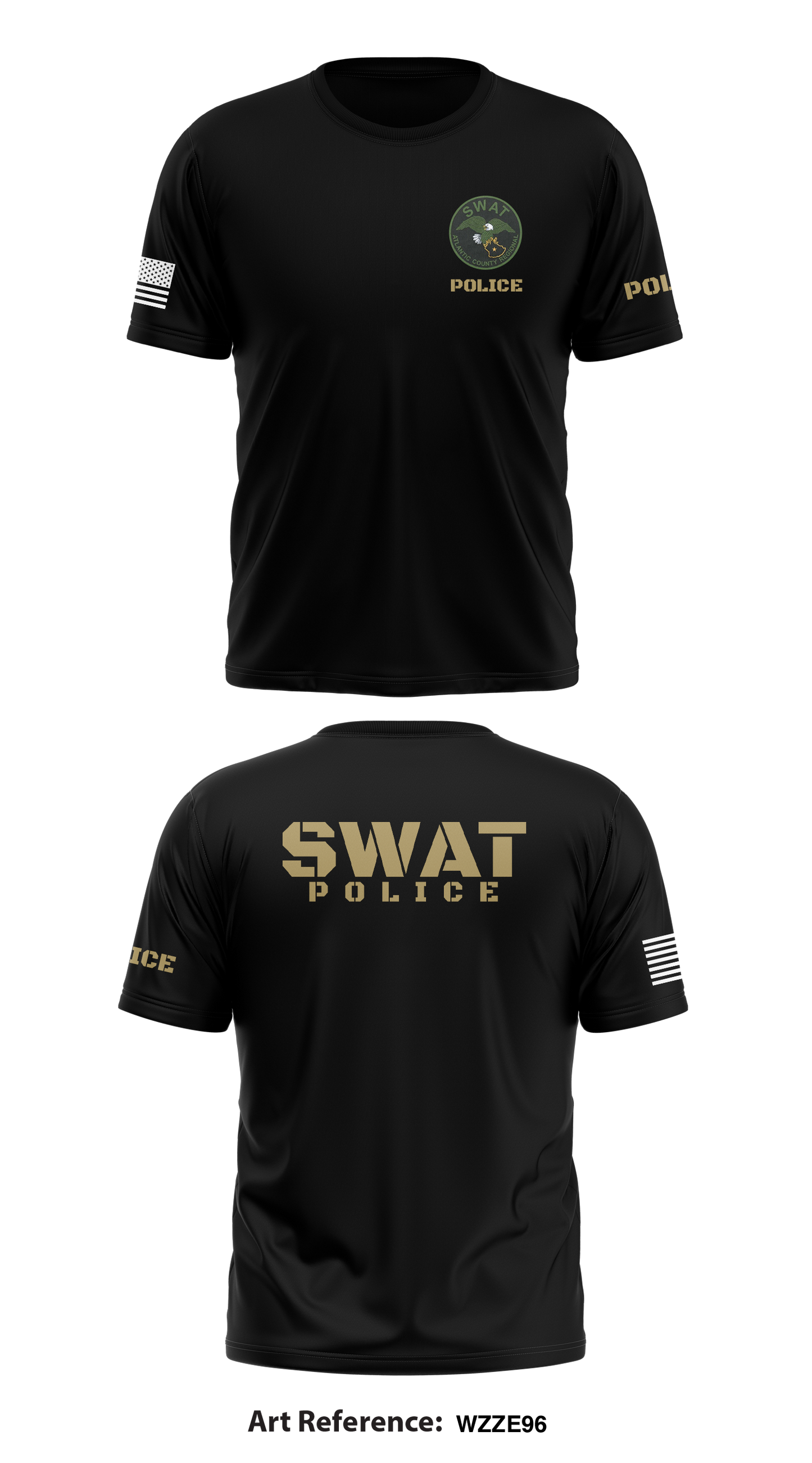 Atlantic County SWAT Store 1 Core Men's SS Performance Tee - wZze96