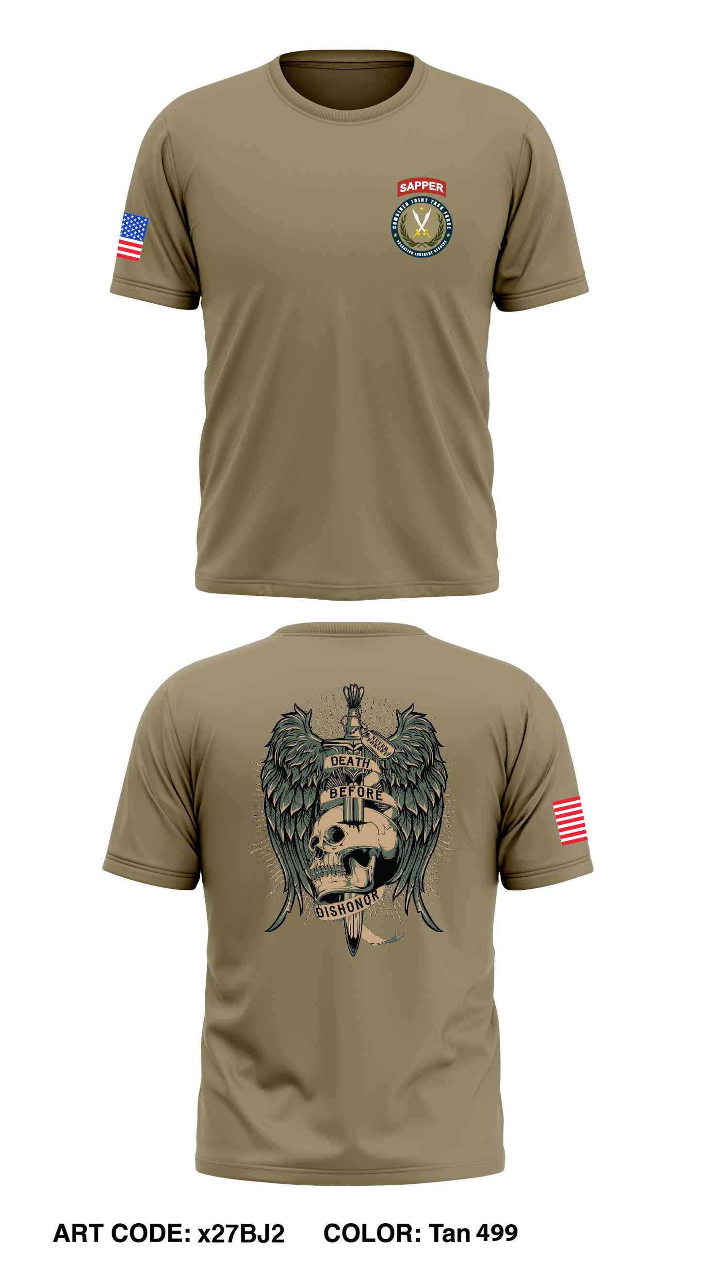 Sapper PLT, 299BEB, 4th Infantry Division  Store 1 Core Men's SS Performance Tee - x27BJ2