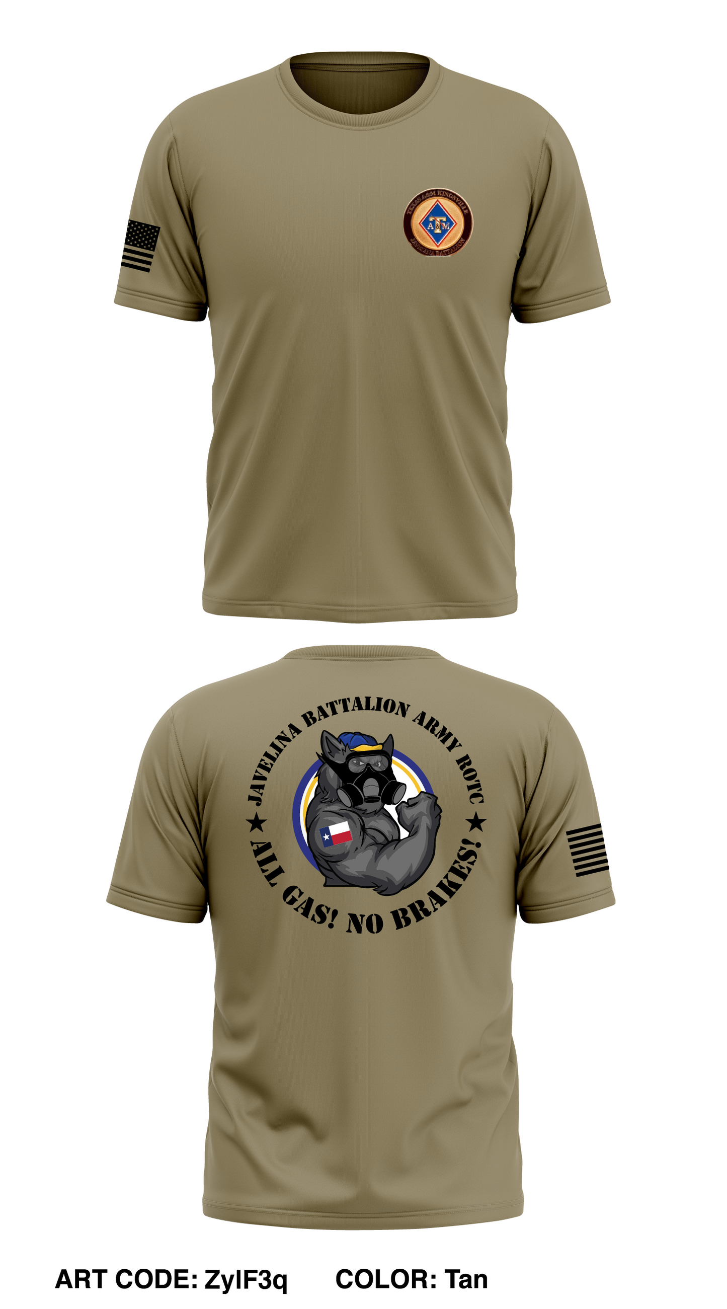 Javelina Battalion Army ROTC Store 1 Core Men's SS Performance Tee - ZylF3q