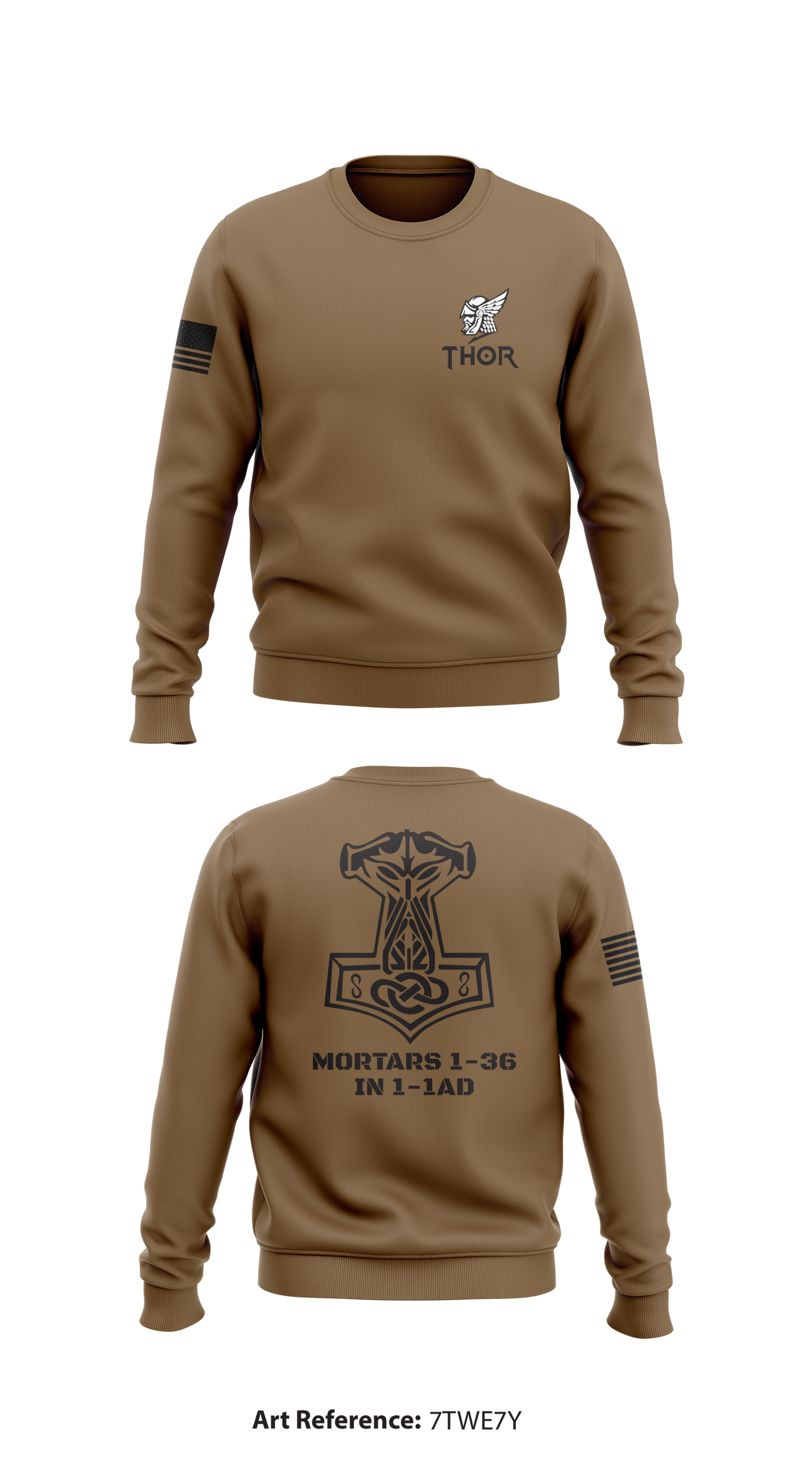 Mortars 1-36 IN 1-1AD Core Men's Crewneck Performance Sweatshirt - 7twe7y
