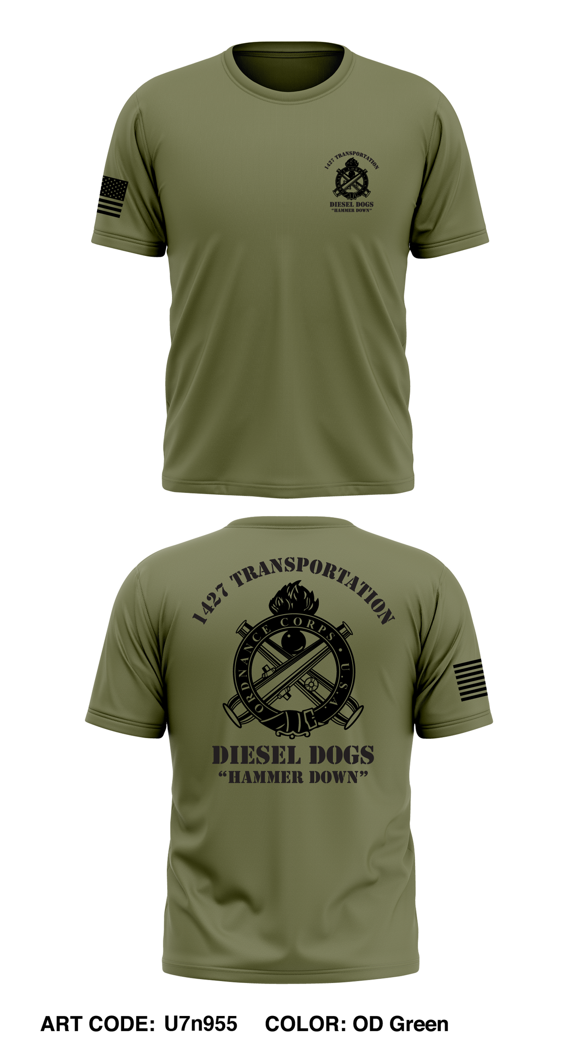 1427 transportation  Store 1 Core Men's SS Performance Tee - U7n955