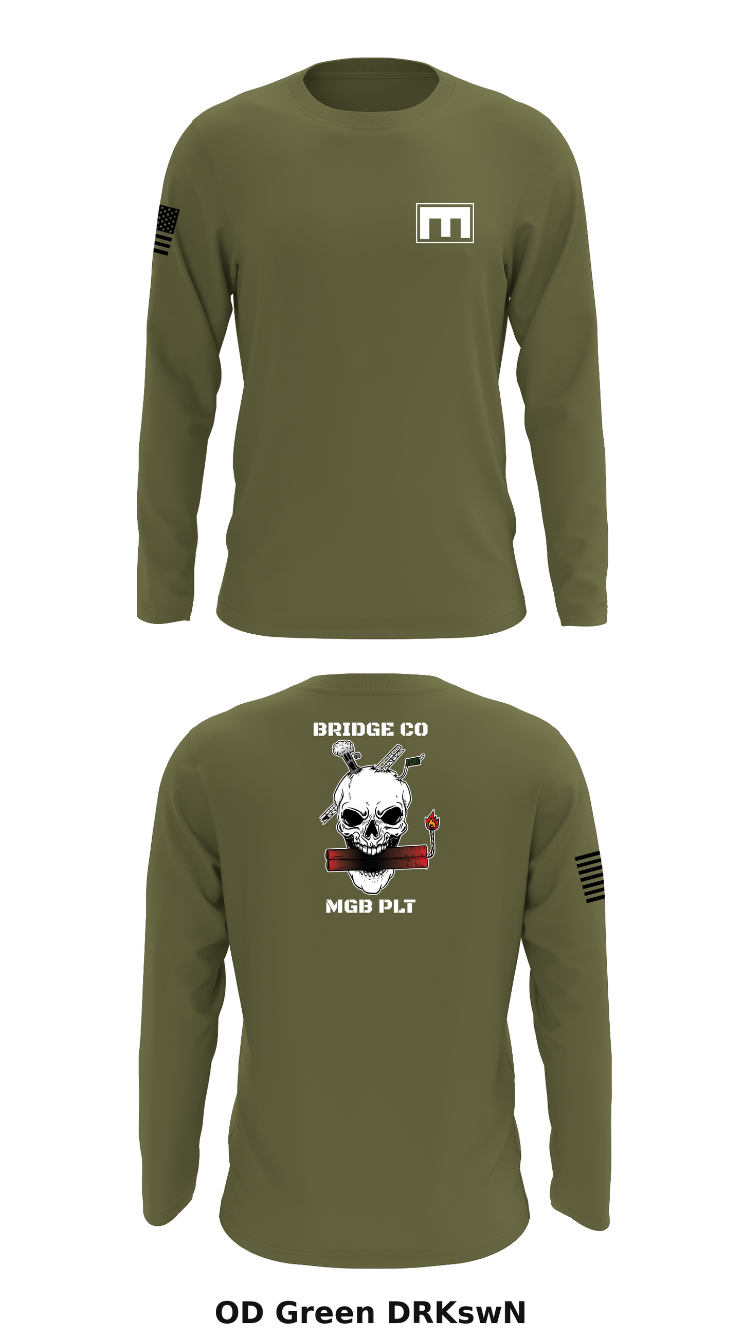 Mgb PLT , Bridge CO, 8th ESb Store 1 Core Men's LS Performance Tee - DRKswN