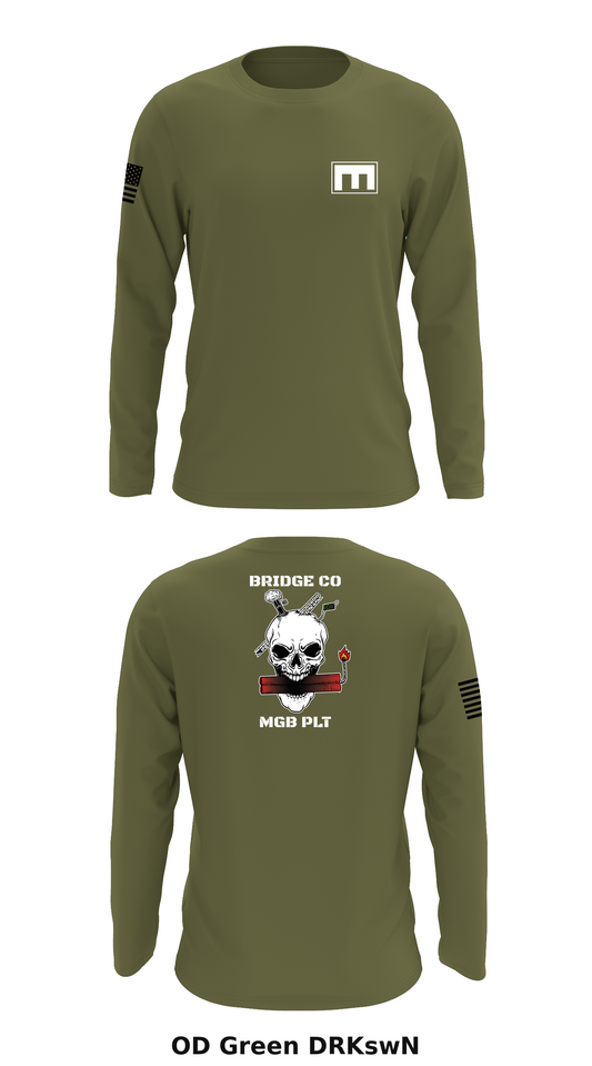 Mgb PLT , Bridge CO, 8th ESb Store 1 Core Men's LS Performance Tee - DRKswN