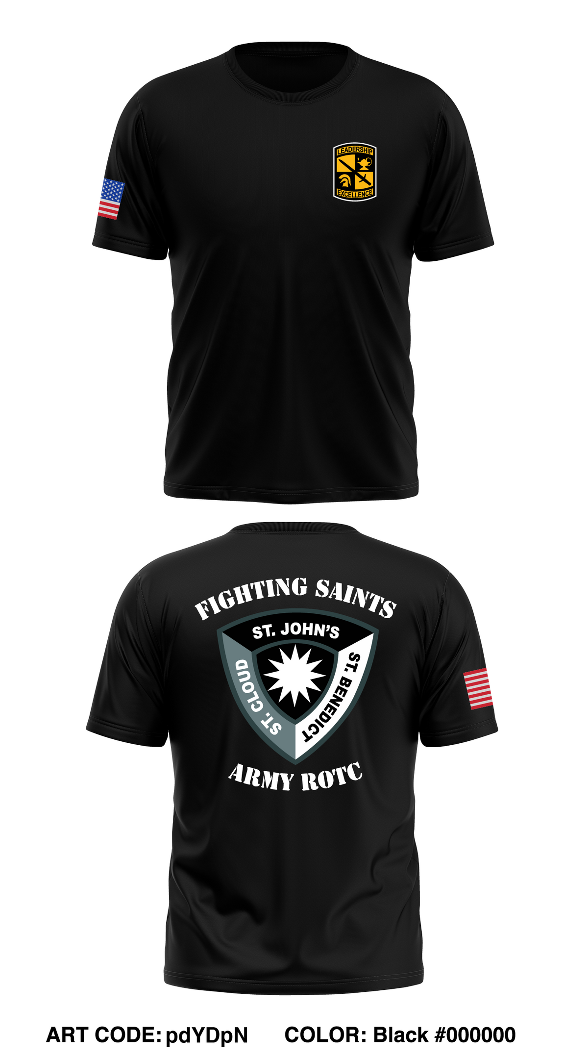 Fighting Saints Battalion Army ROTC  Store 1 Core Men's SS Performance Tee - pdYDpN