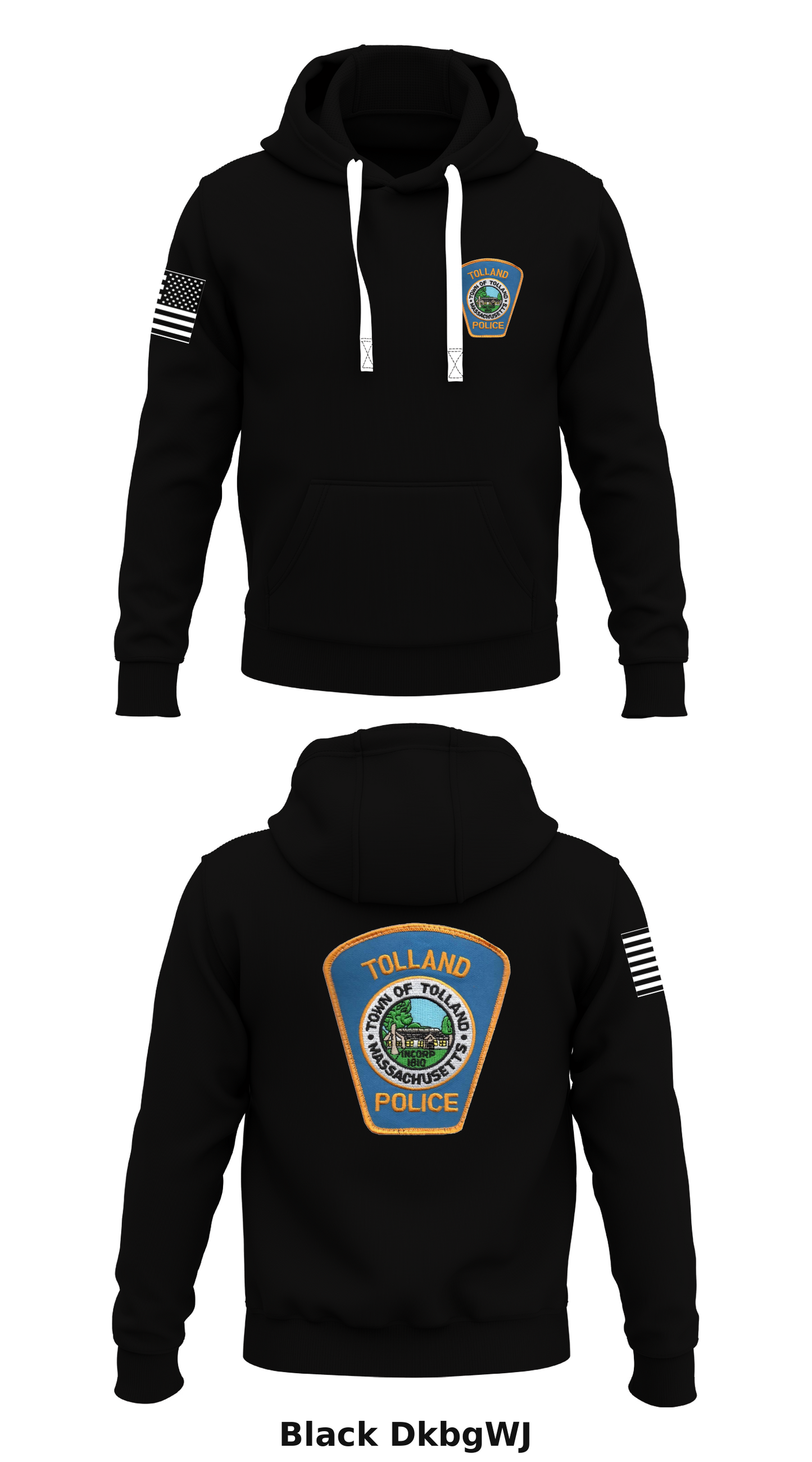 Tolland Police Department  Store 1  Core Men's Hooded Performance Sweatshirt - DkbgWJ