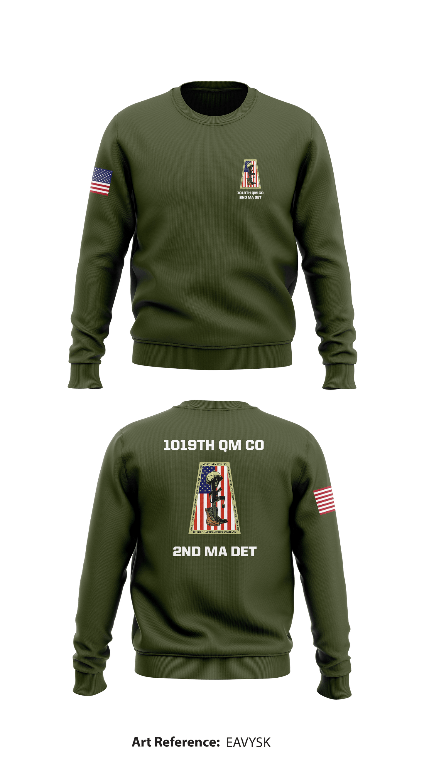 1019th QM CO 2nd MA DET Store 1 Core Men's Crewneck Performance Sweatshirt - eAVYsK