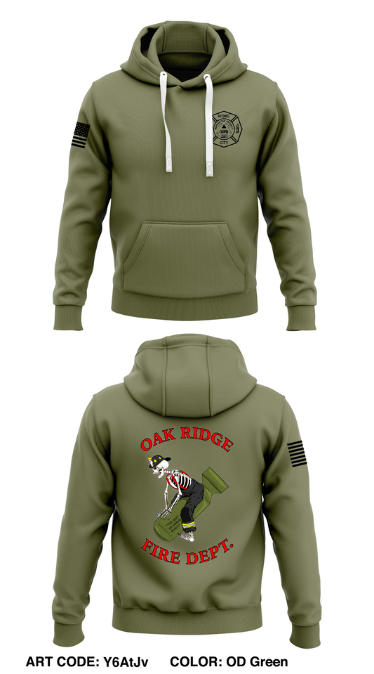 Oak Ridge Fire Department  Store 1  Core Men's Hooded Performance Sweatshirt - Y6AtJv