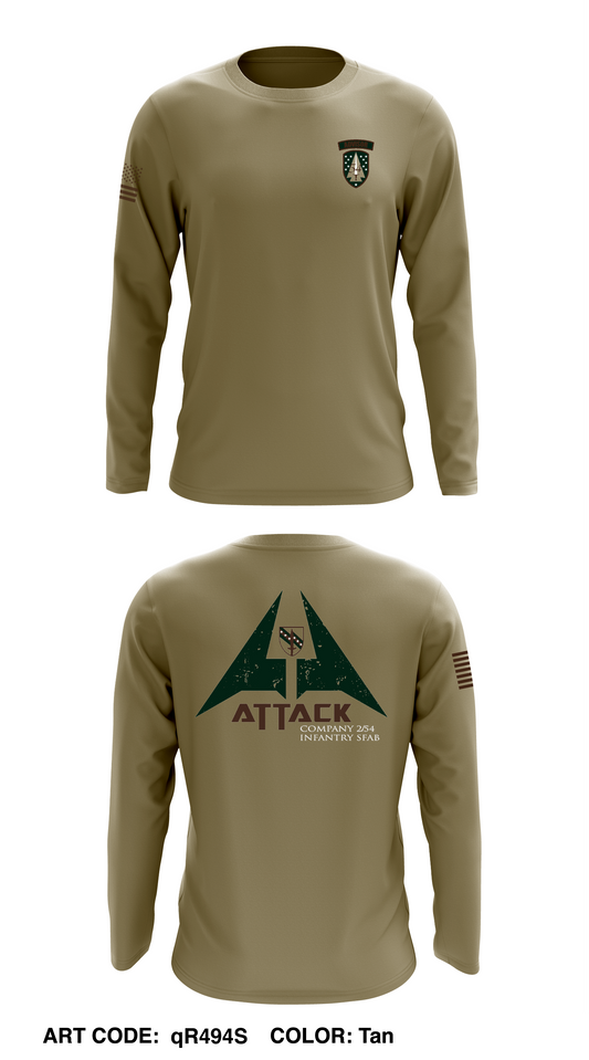 A Co 2/54 SFAB IN Store 1 Core Men's LS Performance Tee - qR494S