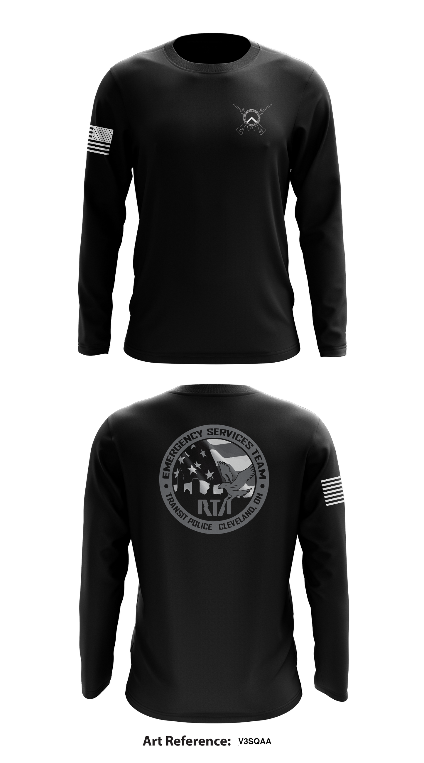 GCRTA Emergency Service Team (EST) Store 1 Core Men's LS Performance Tee - V3sQaA