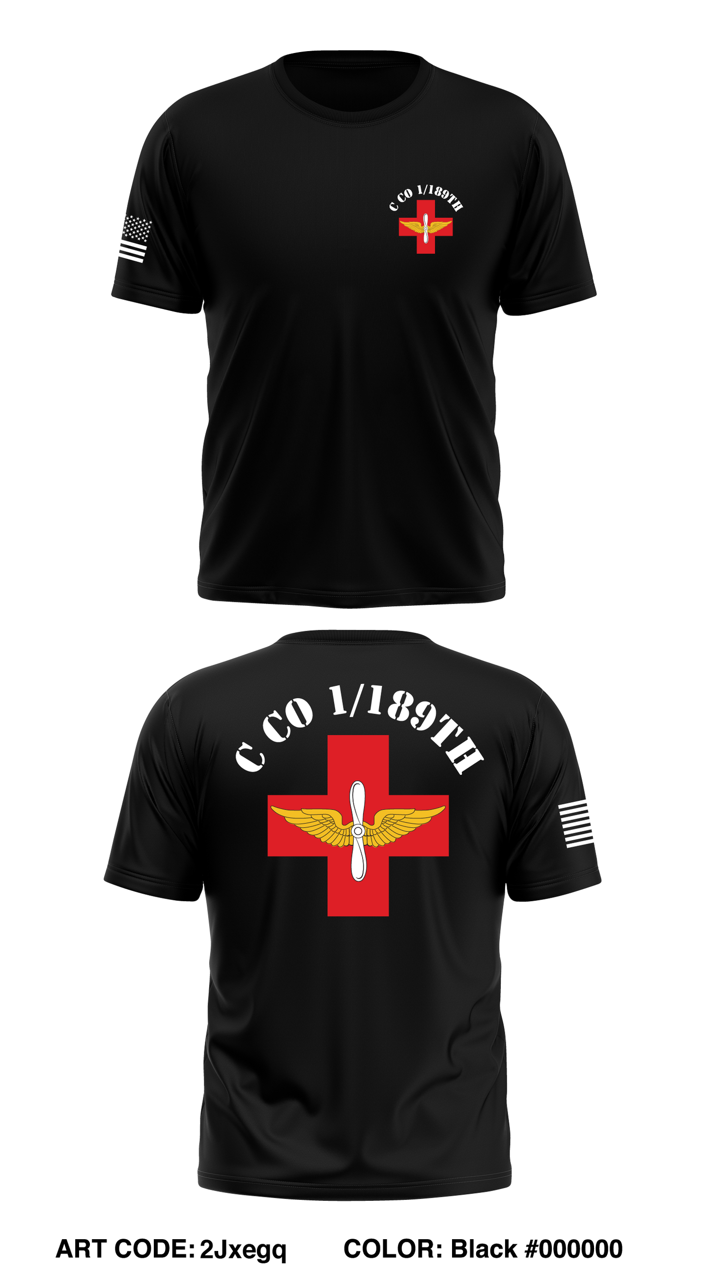 C co 1/189th Store 1 Core Men's SS Performance Tee - 2Jxegq