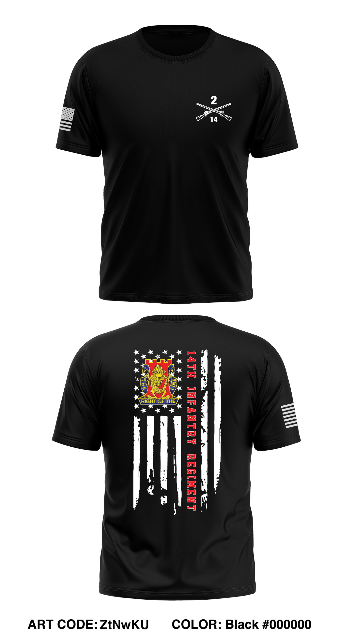 2-14th INF BN, 10 MTN DIV Store 1 Core Men's SS Performance Tee - ZtNwKU