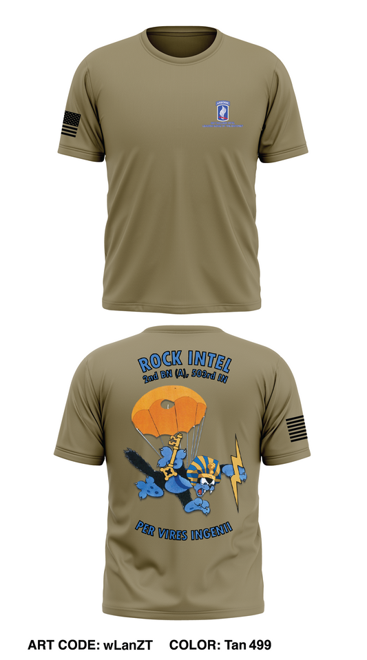 2nd BN (A), 503rd IN Store 1 Core Men's SS Performance Tee - wLanZT