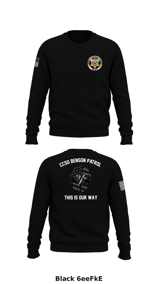 COCHISE COUNTY SHERIFF’S OFFICE BENSON PATROL STORE 1 Core Men's Crewneck Performance Sweatshirt - 6eeFkE
