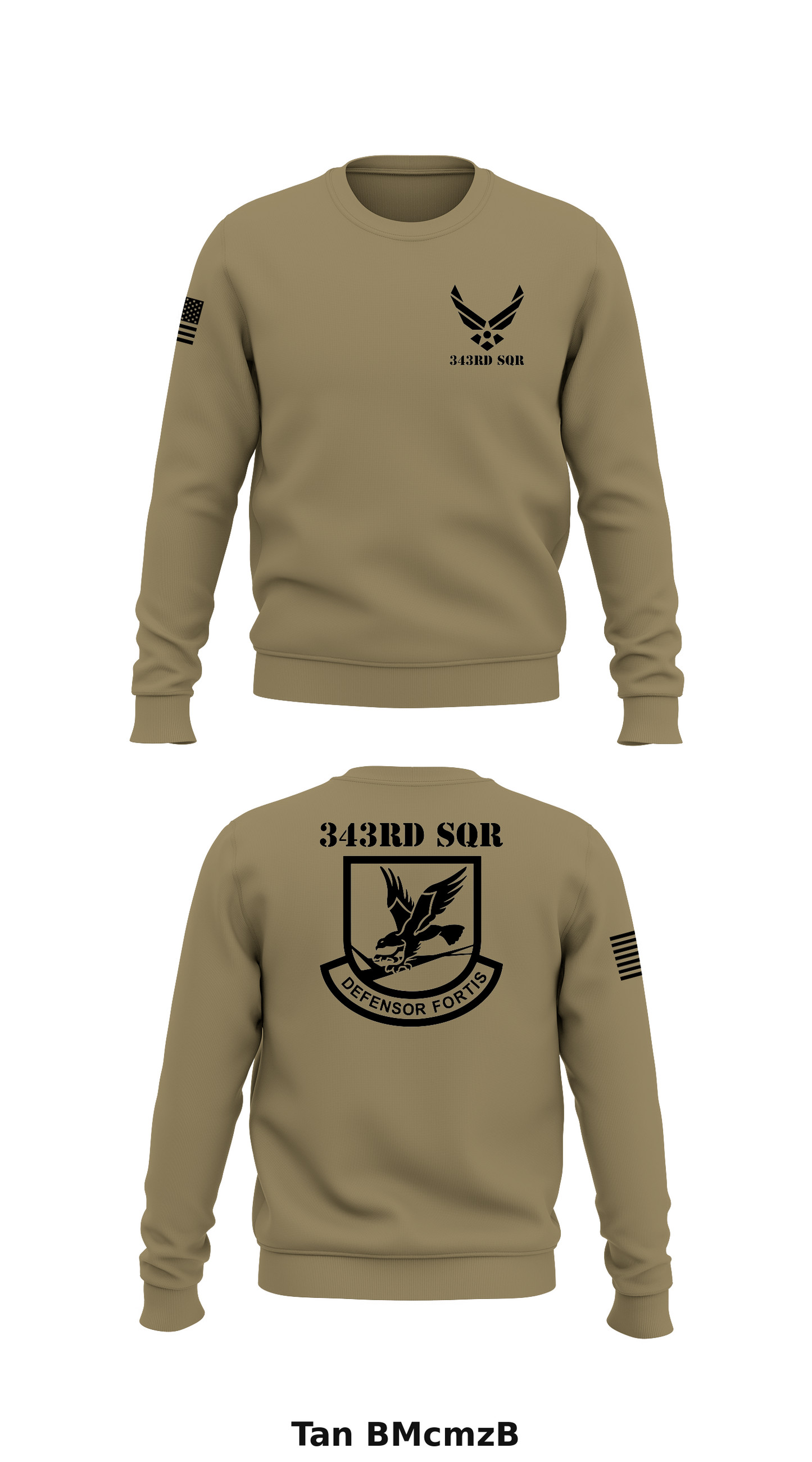 343rd SQR Store 1 Core Men's Crewneck Performance Sweatshirt - BMcmzB