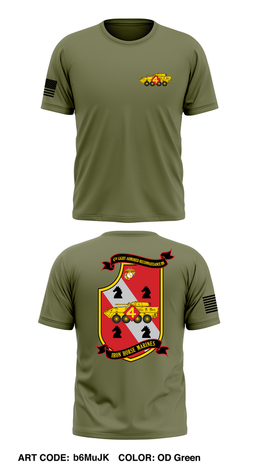 A Co, 4th LAR BN, 4th Mar DIv Store 1 Core Men's SS Performance Tee - b6MuJK