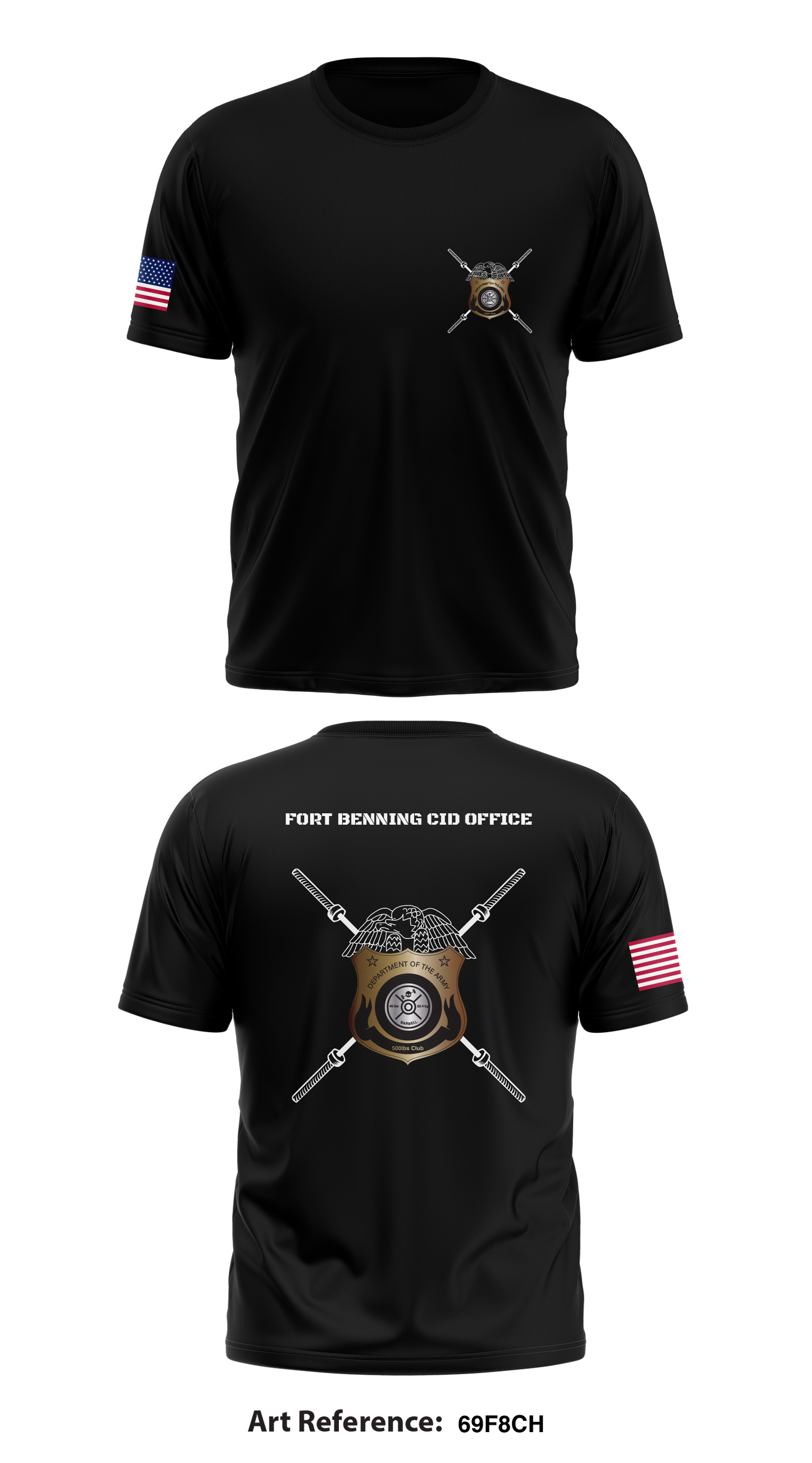 Fort Benning CID Office Store 1 Core Men's SS Performance Tee - 69F8cH