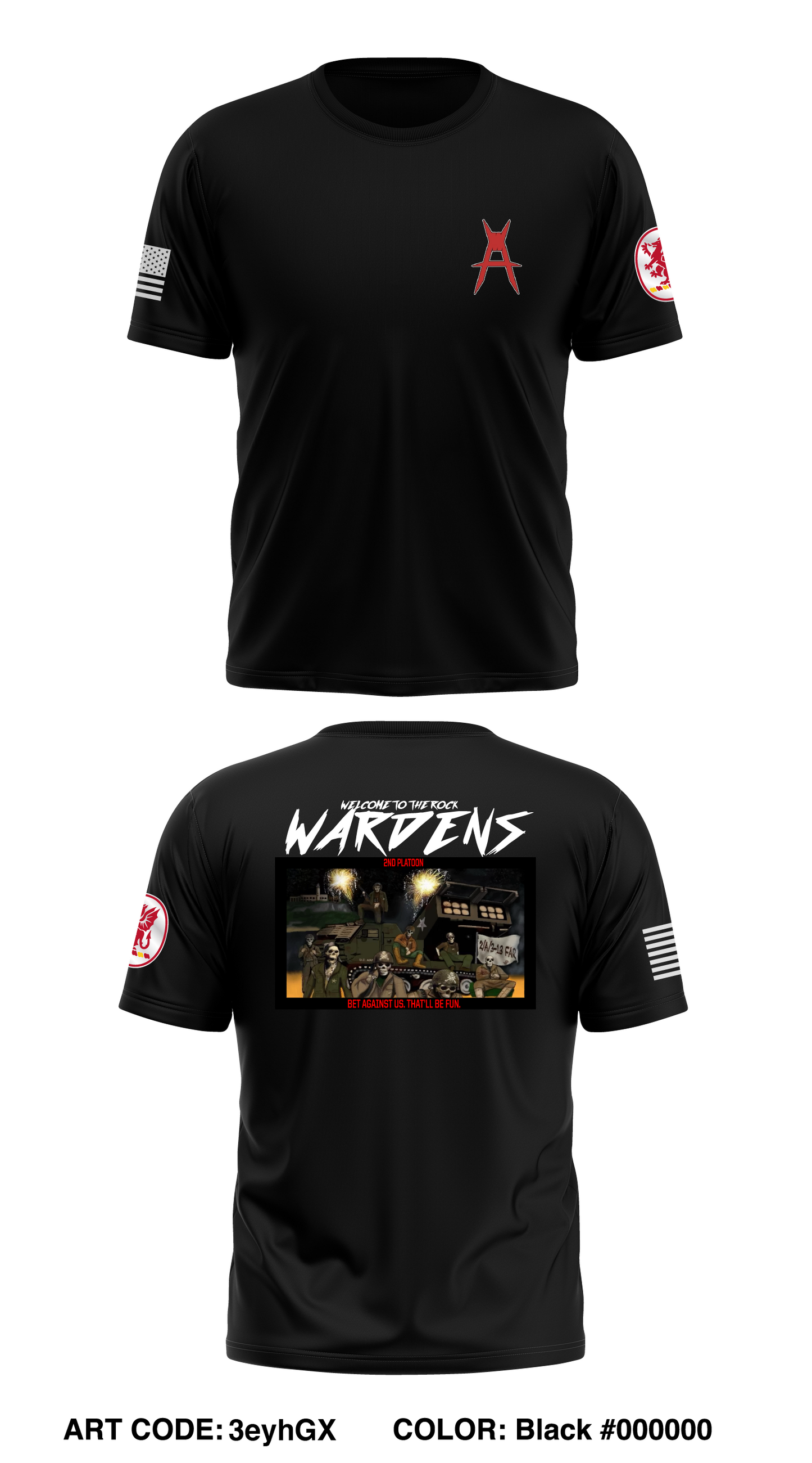 A Btry, 3-13th FAR, 75th FAB Store 1 Core Men's SS Performance Tee - 3eyhGX