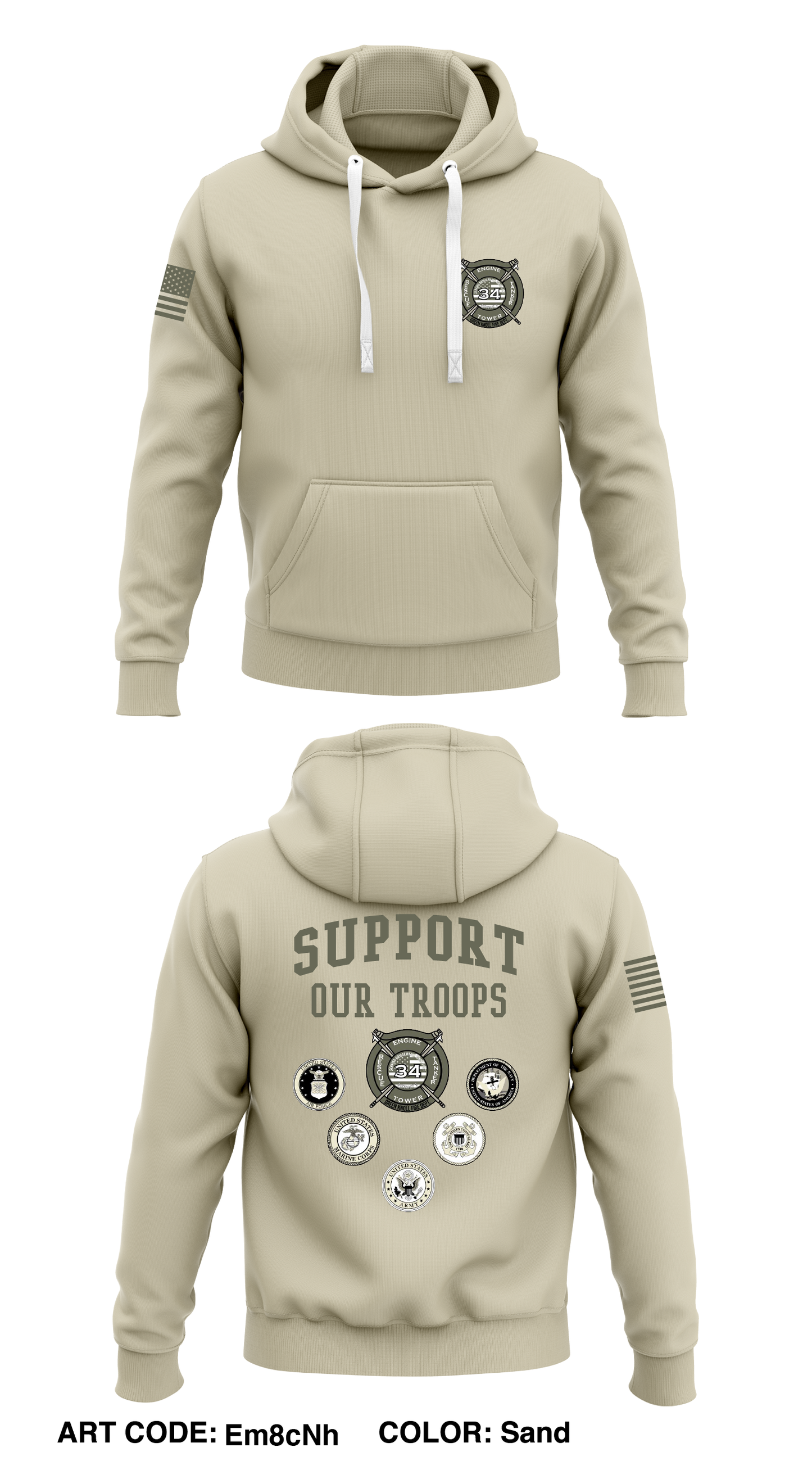 Green Knoll Fire Department Store 1  Core Men's Hooded Performance Sweatshirt - Em8cNh