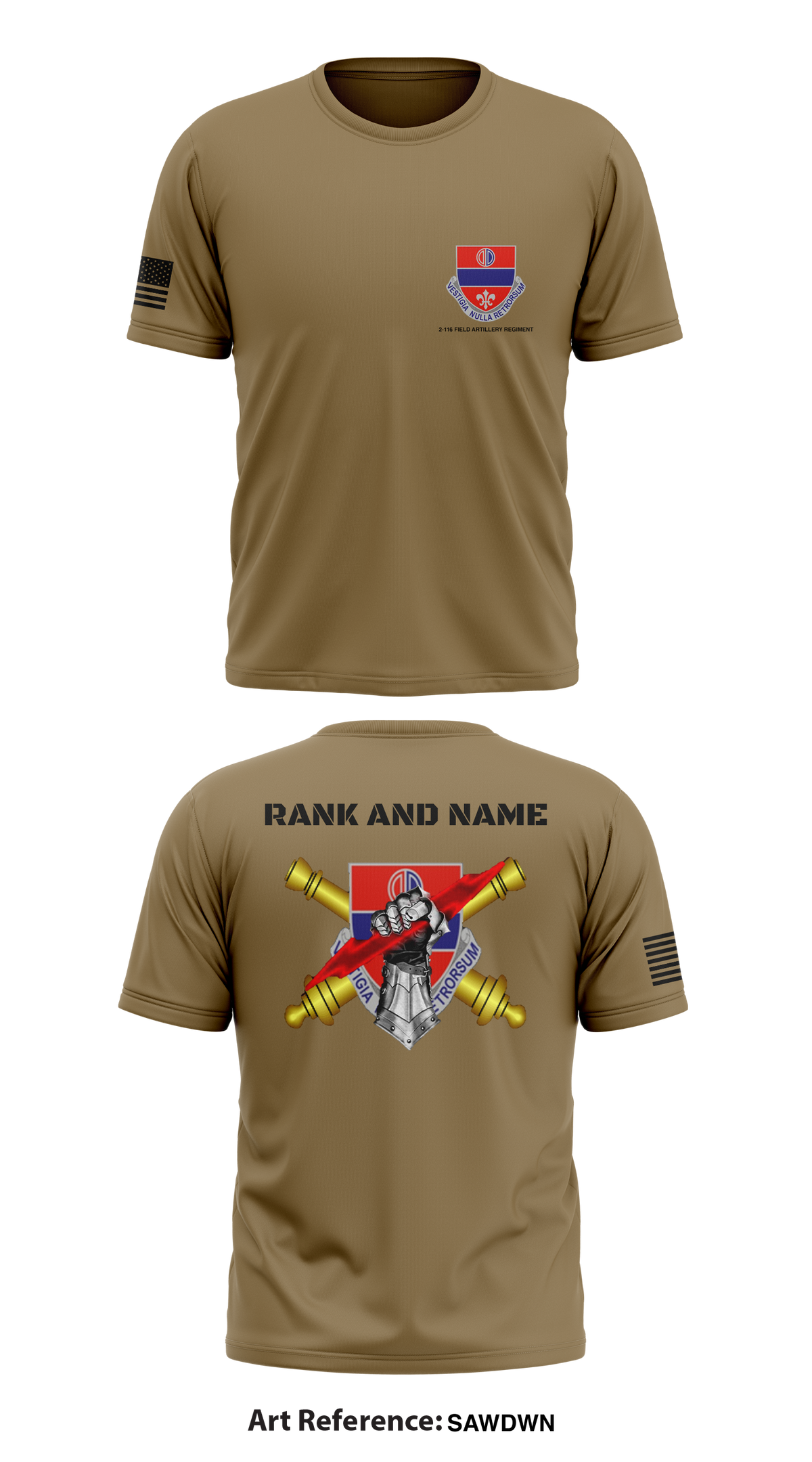 2-116 Field Artillery Regiment  Store 1 Core Men's SS Performance Tee - SAWDWN