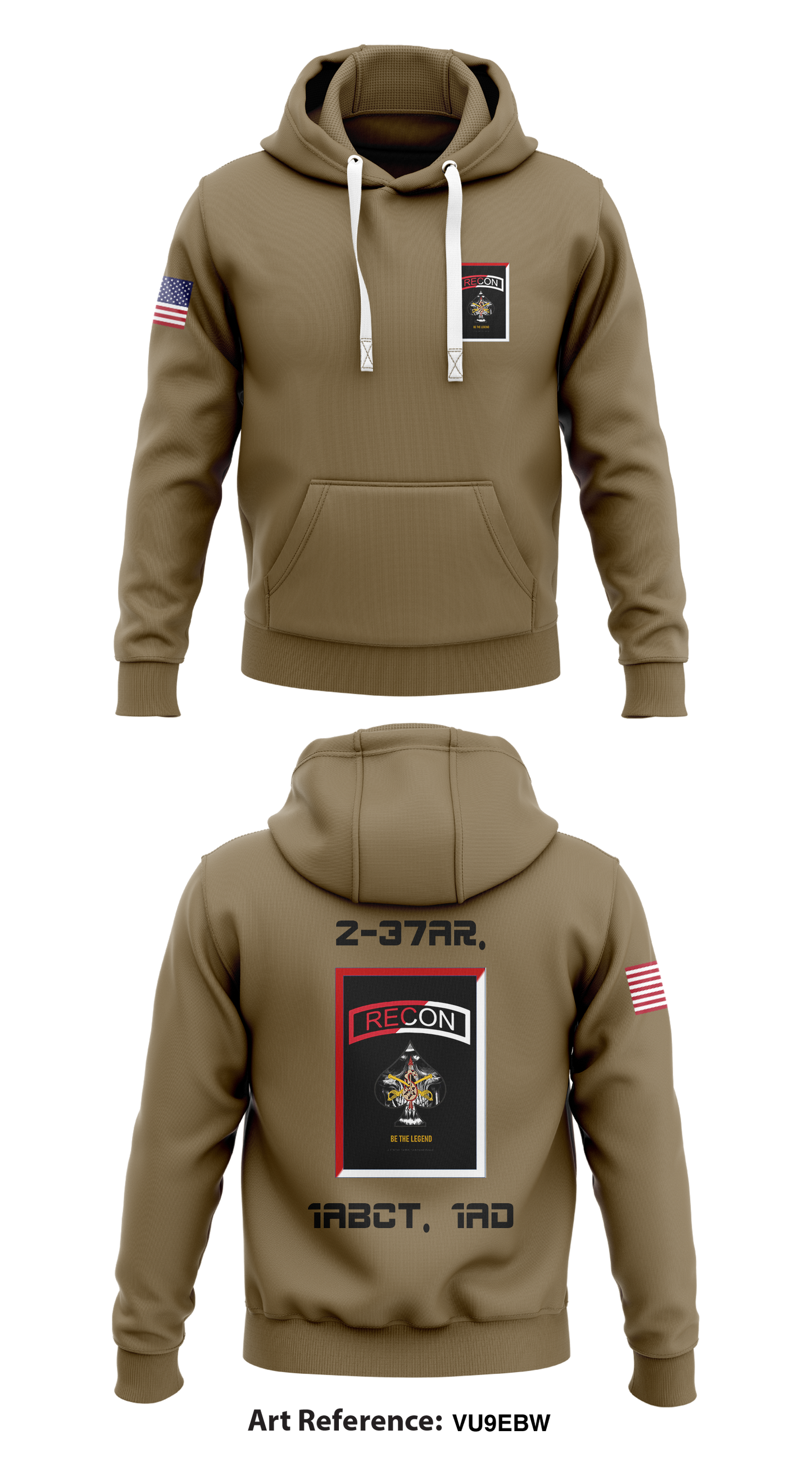 2-37AR, 1ABCT, 1AD Store 1 Core Men's Hooded Performance Sweatshirt - vU9ebW