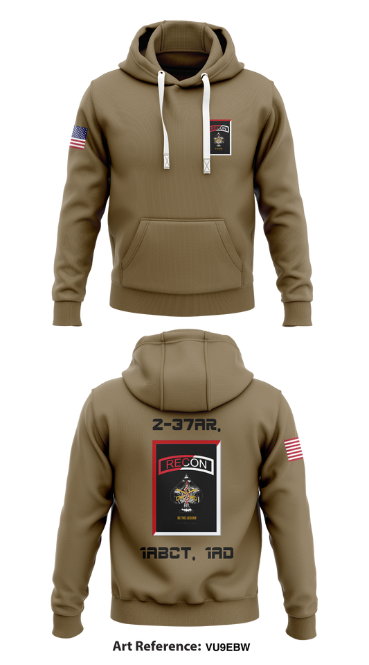 2-37AR, 1ABCT, 1AD Store 1 Core Men's Hooded Performance Sweatshirt - vU9ebW