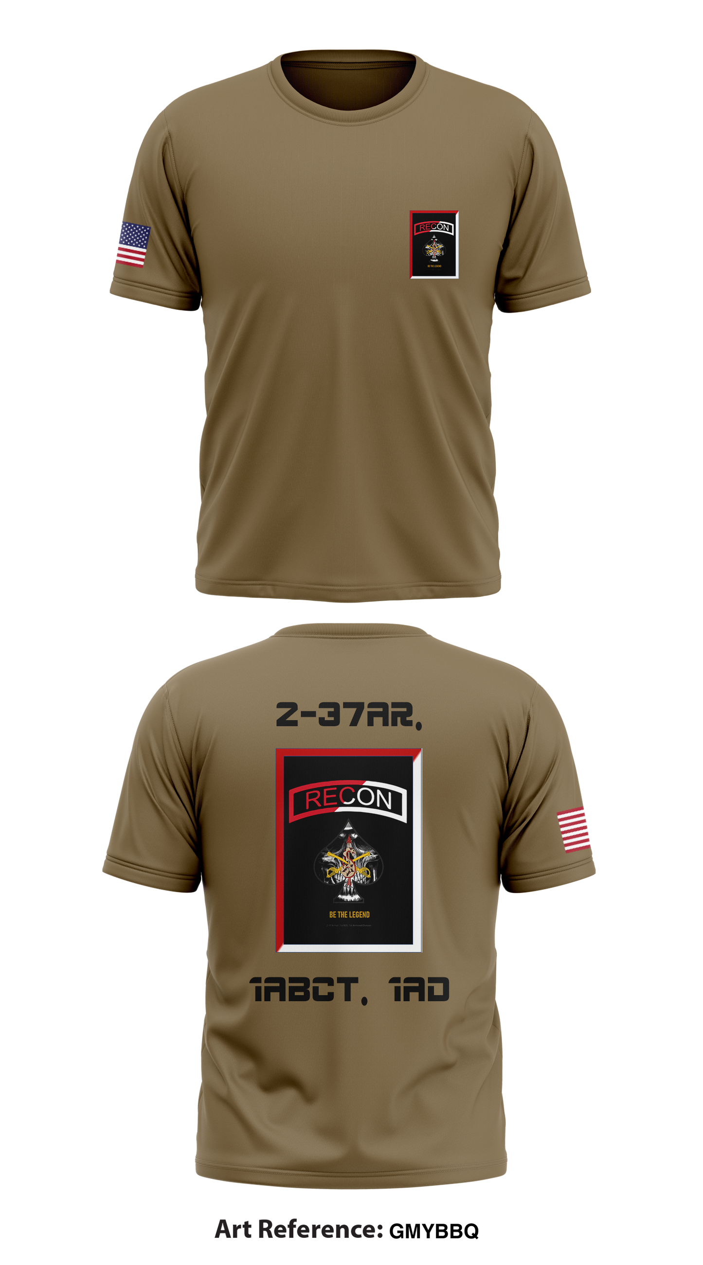 2-37AR, 1ABCT, 1AD Store 1 Core Men's SS Performance Tee - GMyBBQ