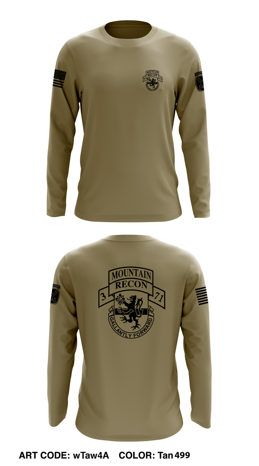 3-71 CAV - Unit Gear Core Men's LS Performance Tee - wTaw4A